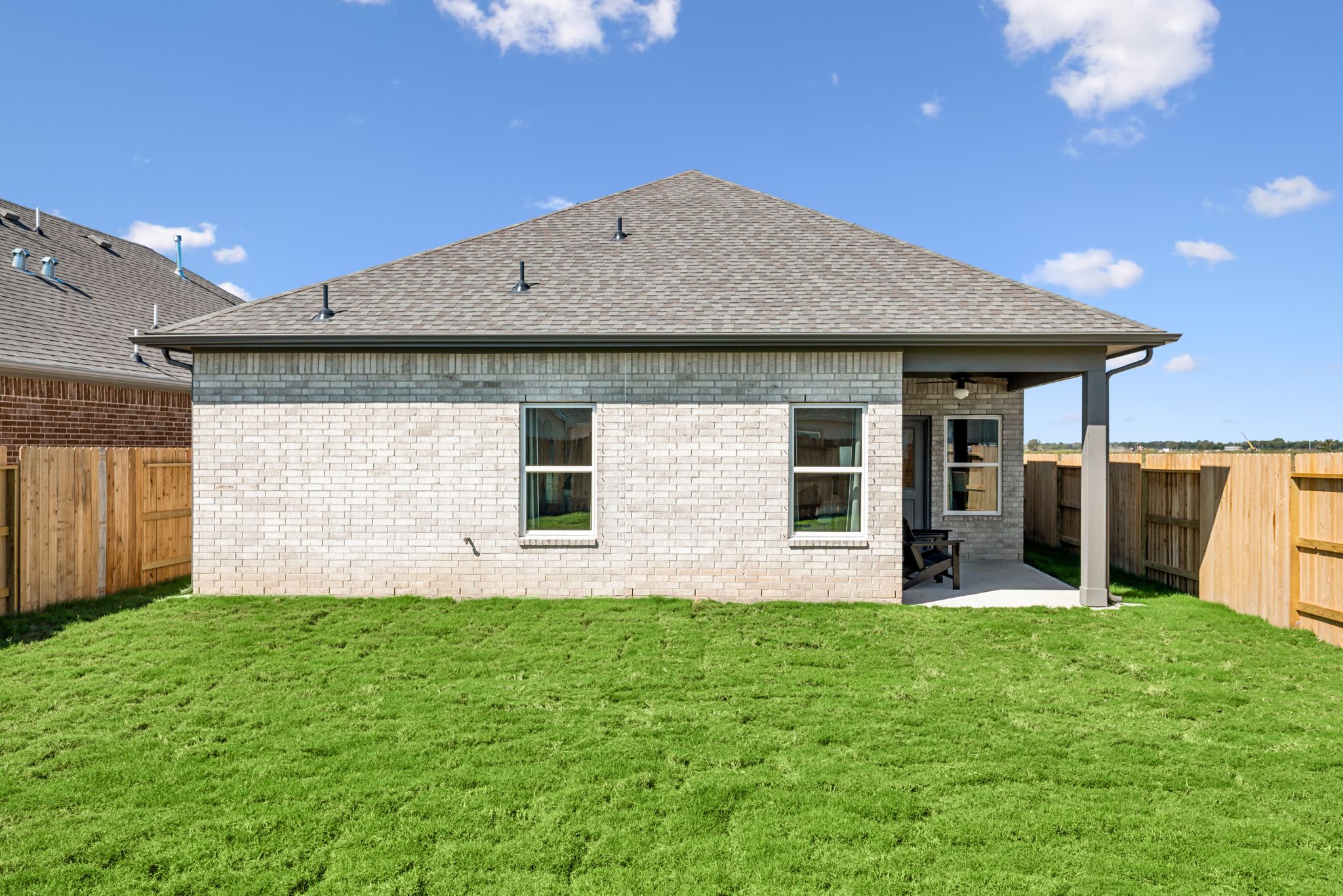 The Kettering II- Rear Elevation and Covered Patio