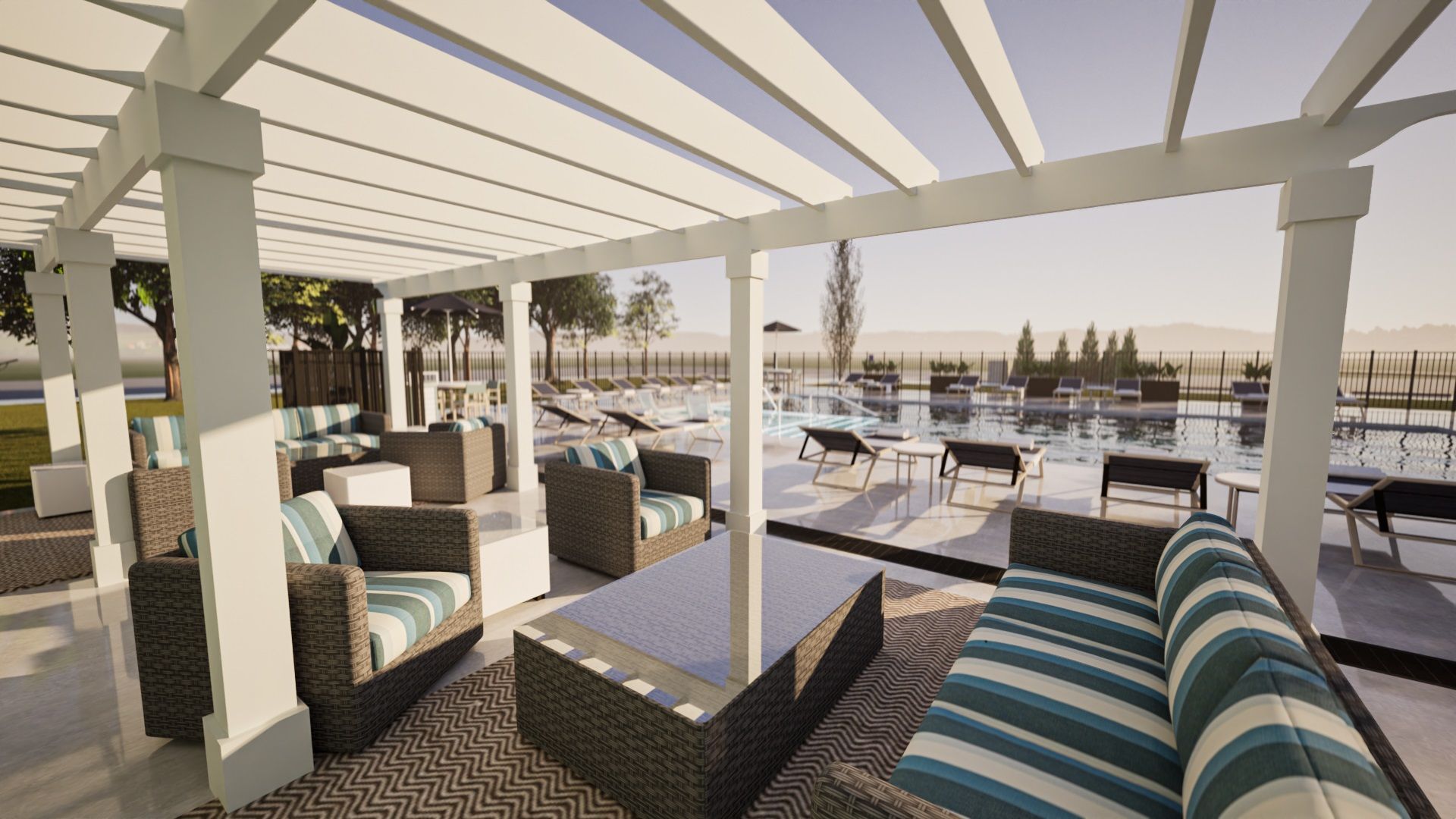 Community Pool Cabanas