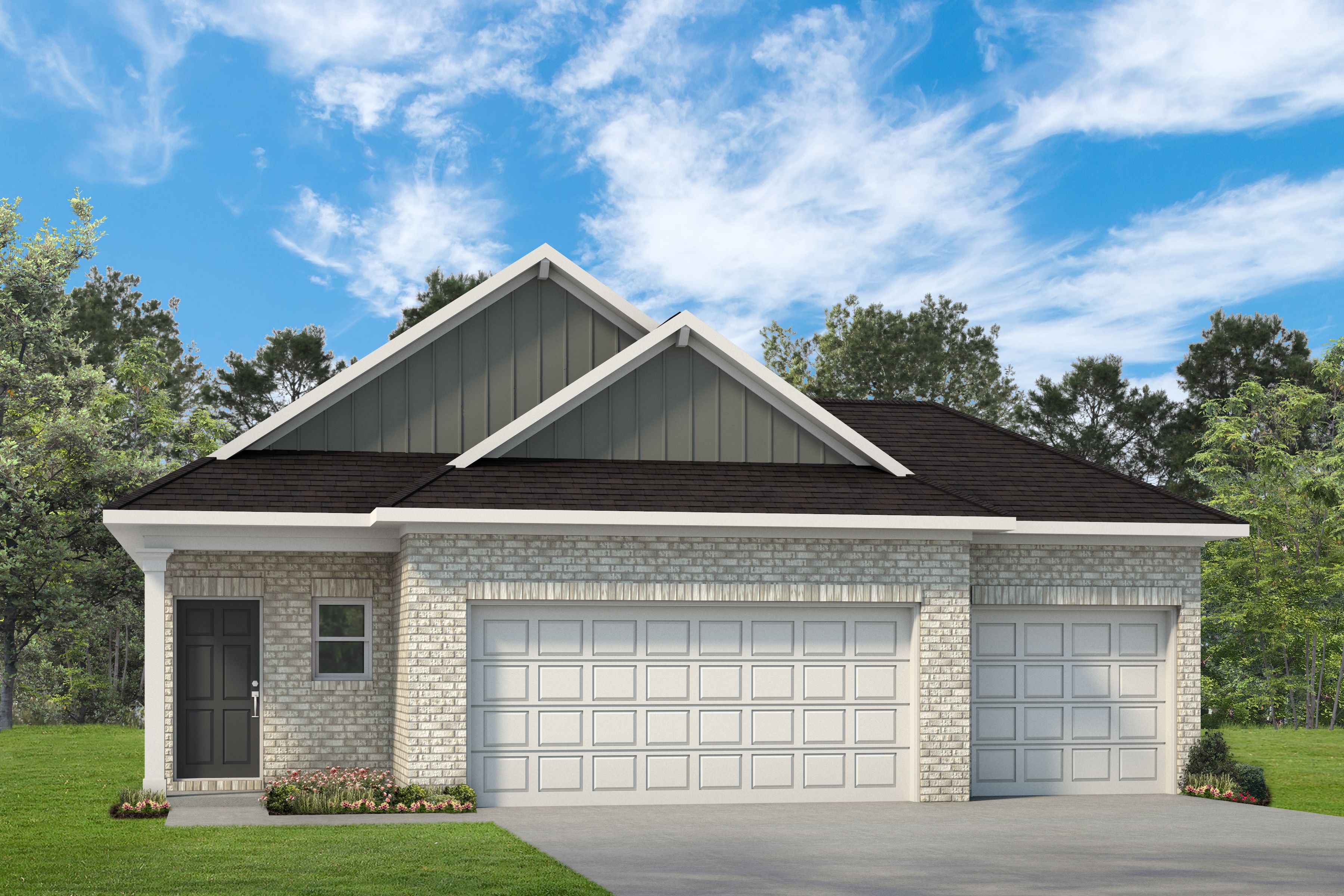 The Blue Jay II H- 3 Car Garage