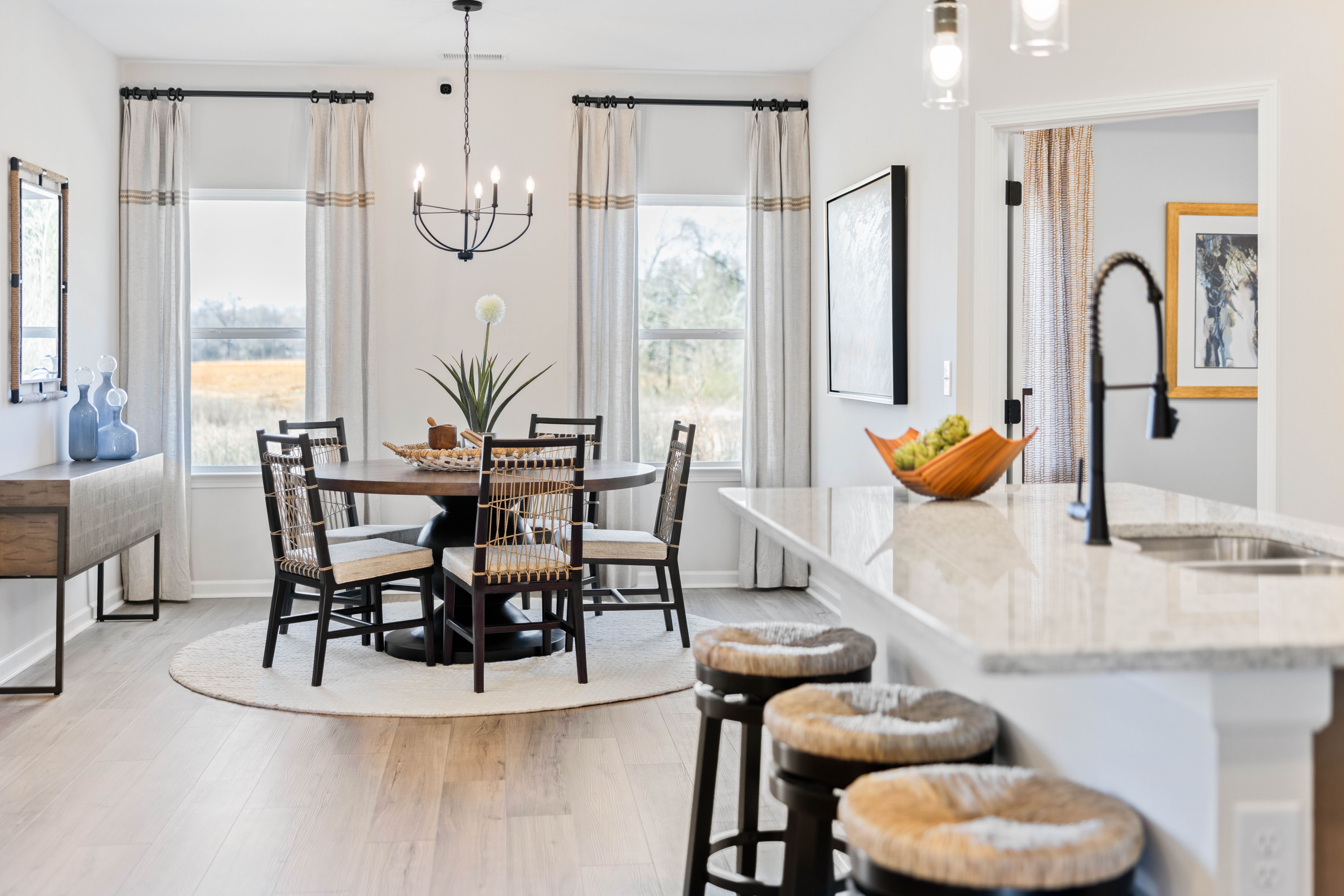 The Langford Kitchen & Dining Room Modeled