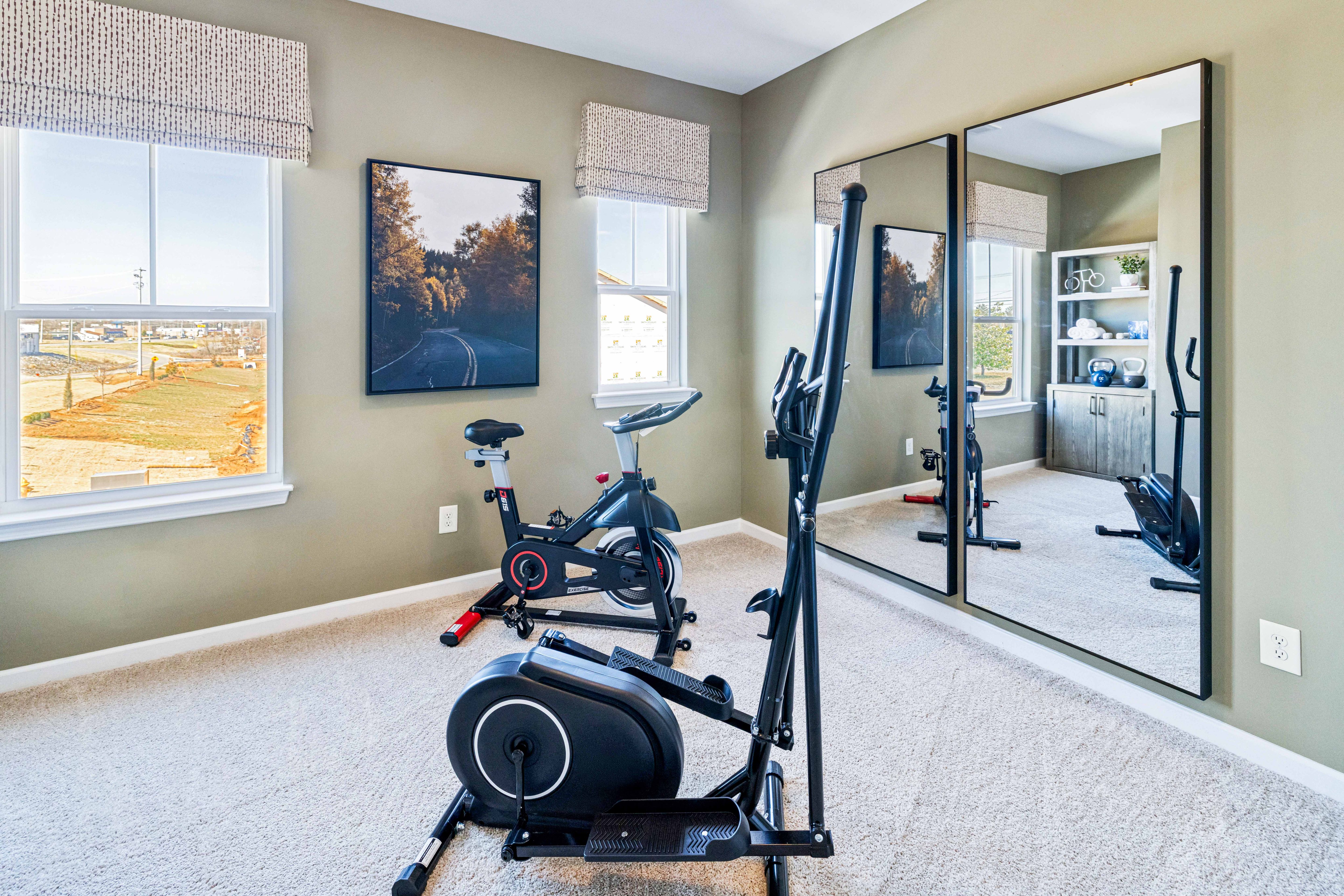 Norwood Secondary Bedroom Staged as Gym