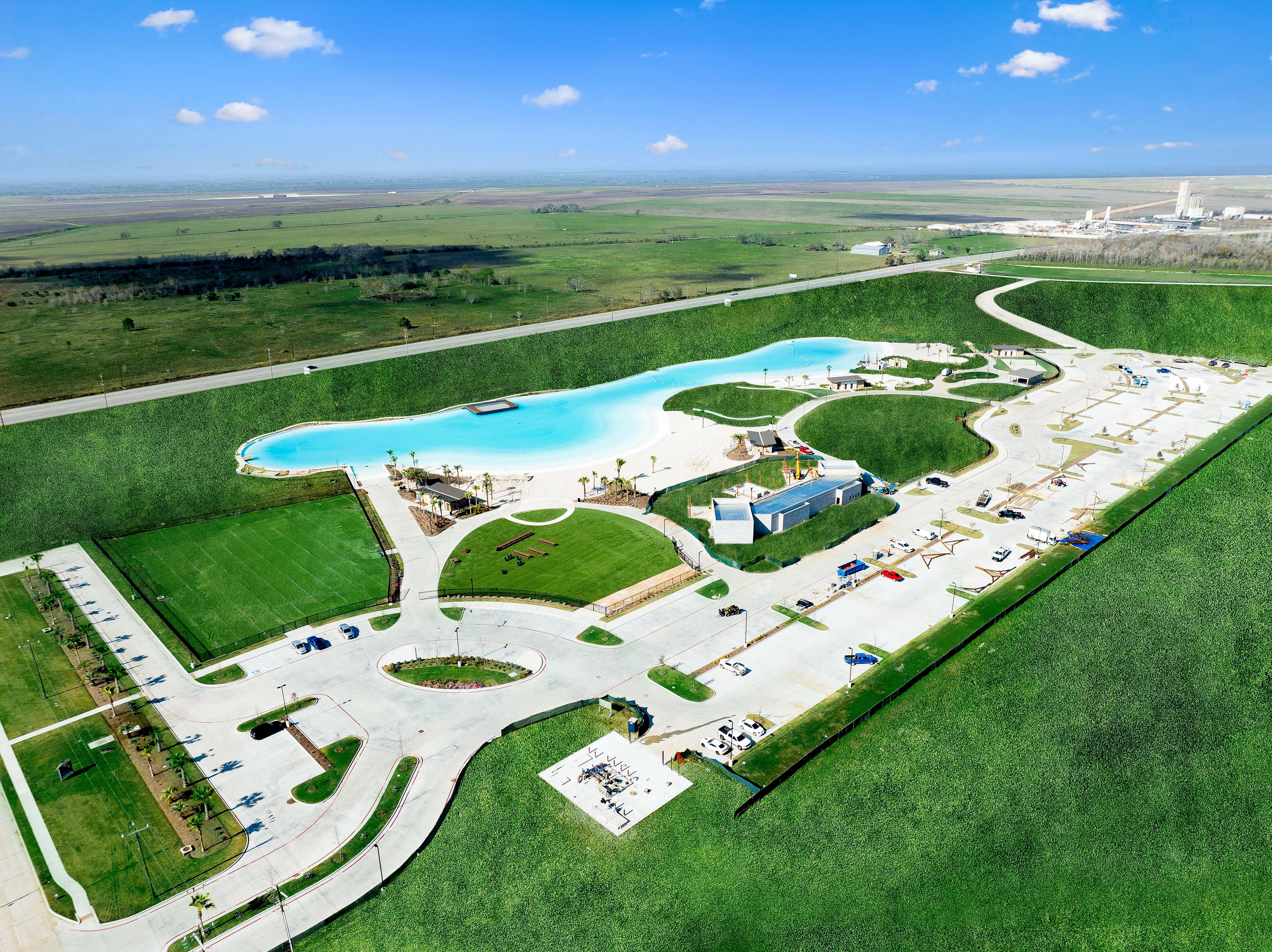 Aerial view of Angel Lagoon