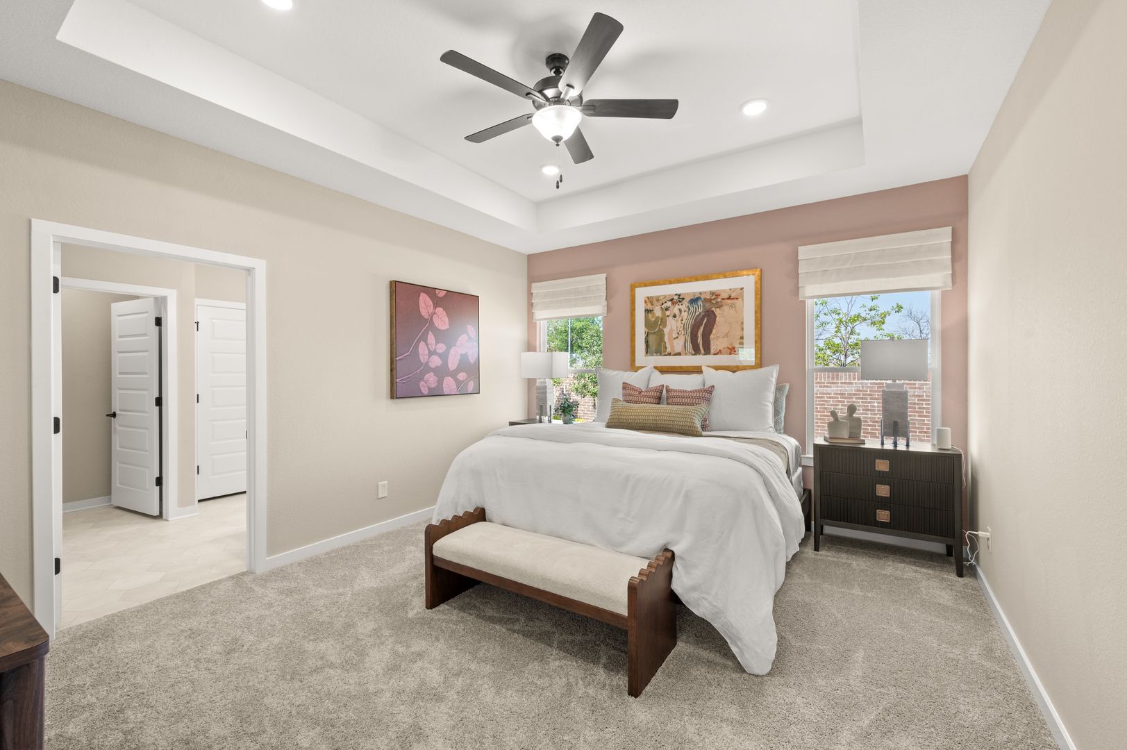 The Oakshire II- Primary Bedroom Suite with Tray Ceiling