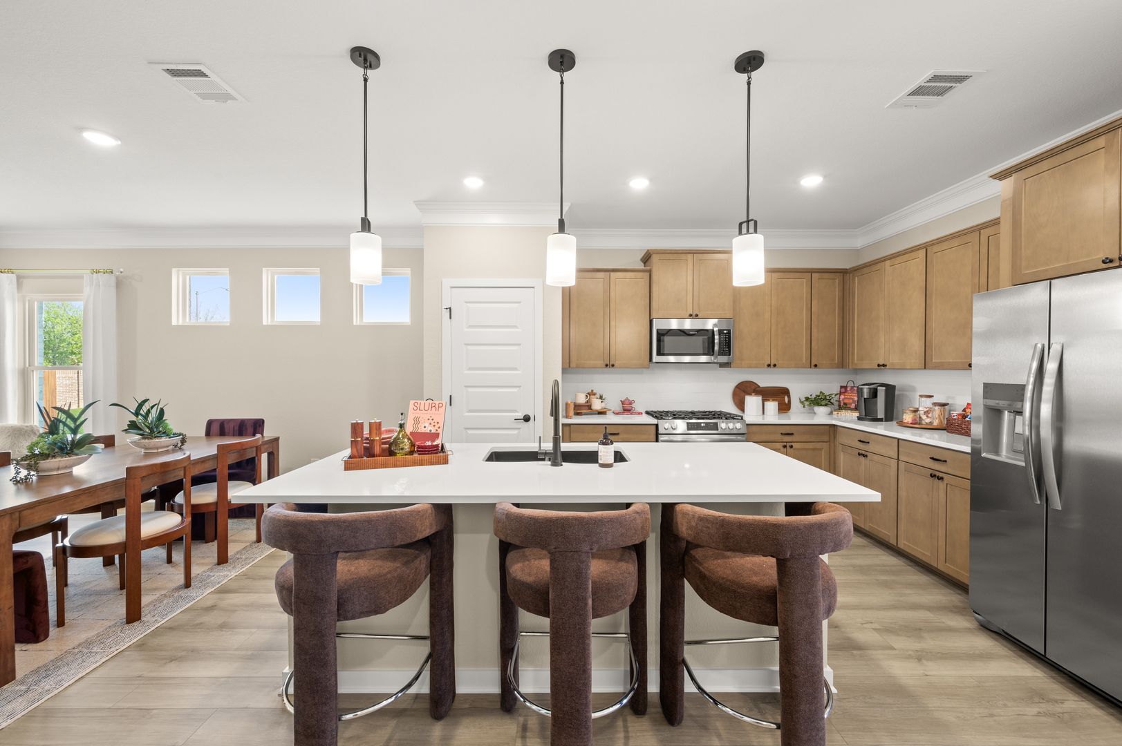The Oakshire II- Kitchen into Dining Area