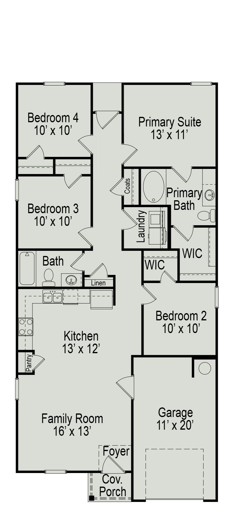 The Shelby with Optional Fourth Bedroom