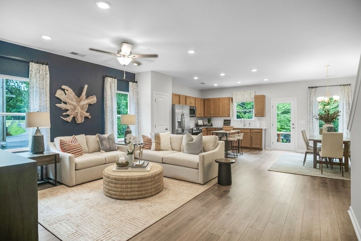 Our Pinehurst is an open plan featuring an entry foyer, large living area, designated eating area a