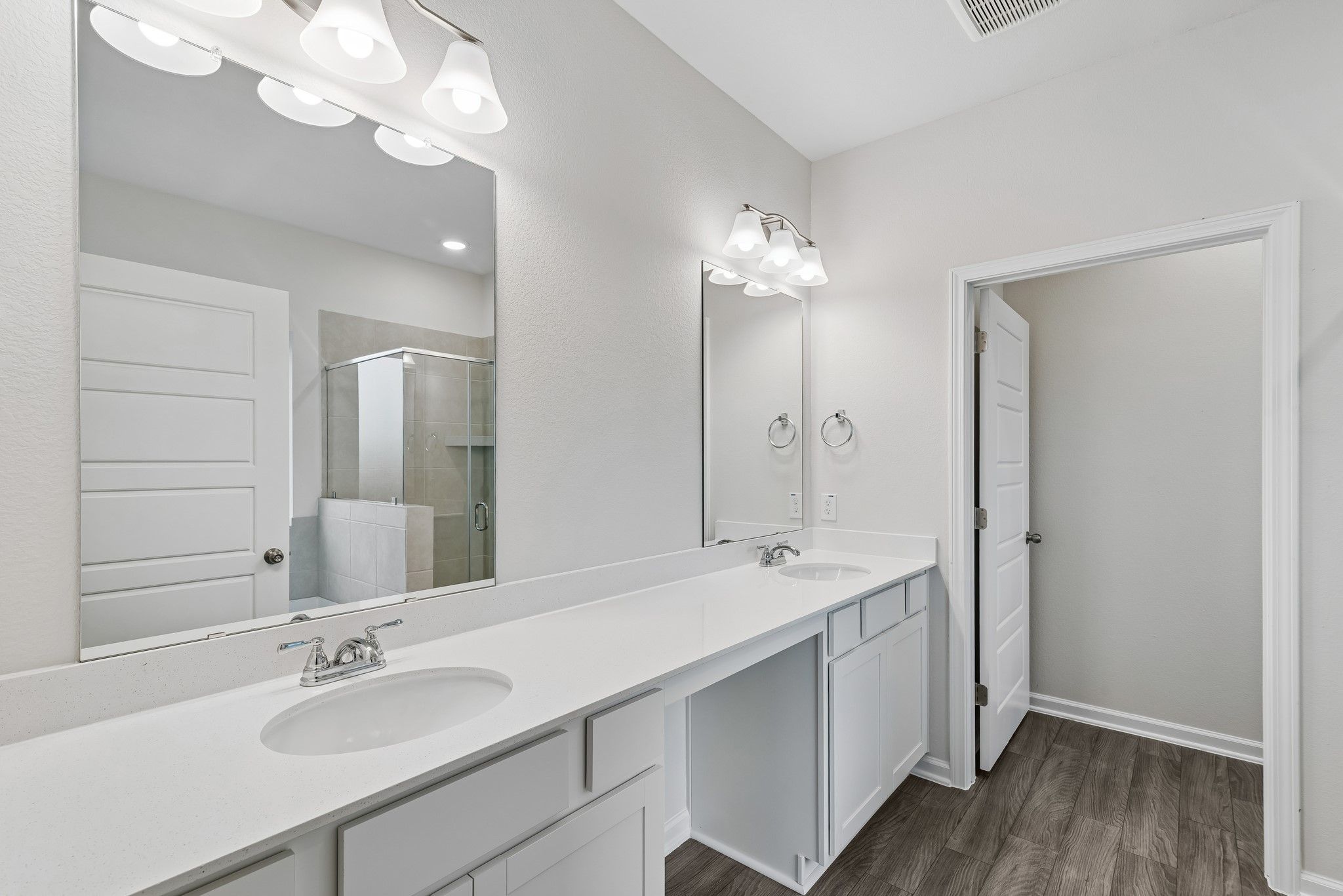 The Crawford- Primary Bath with Dual Vanities, Garden Tub and Walk-in Shower