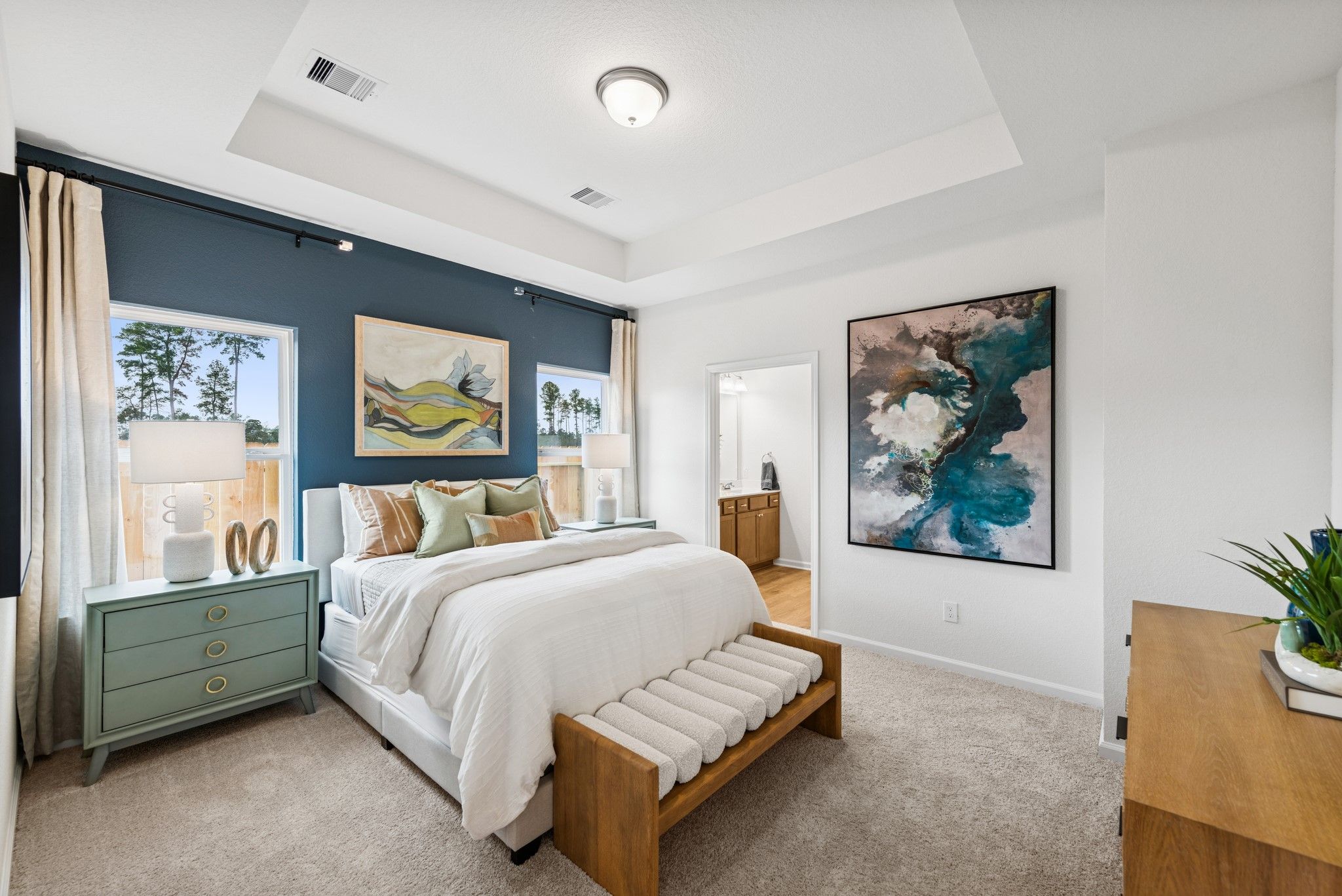 Primary Suite. Sample image for illustration; upgrades, options, and colors may vary.