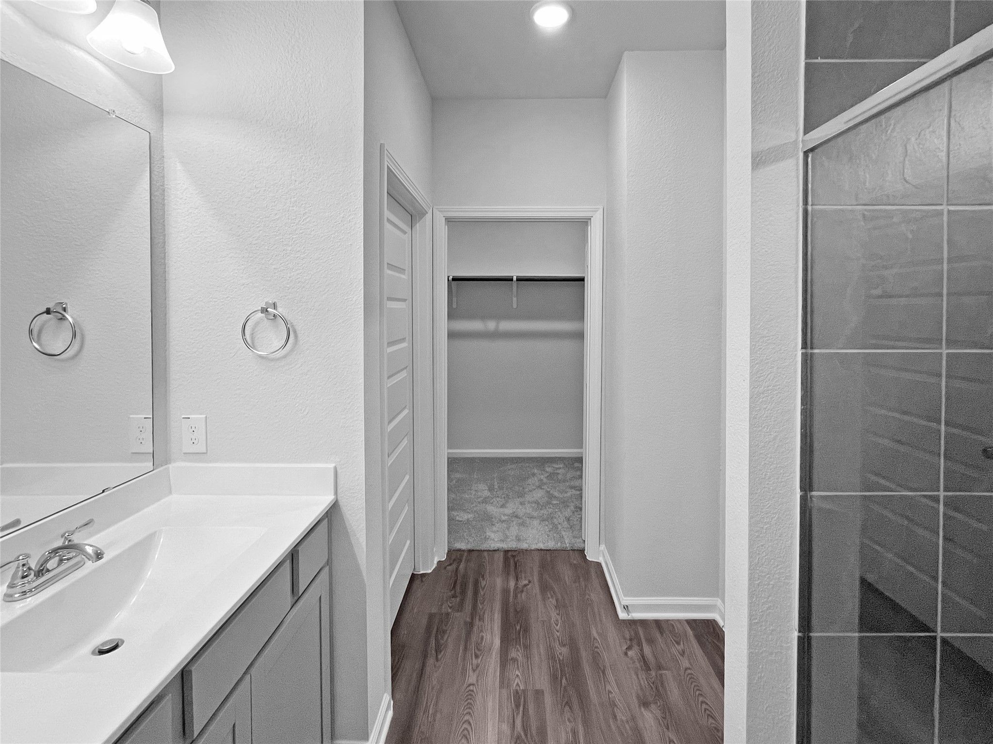The Sparrow II- Primary Bath. Sample image for illustration; upgrades, options, and colors may vary