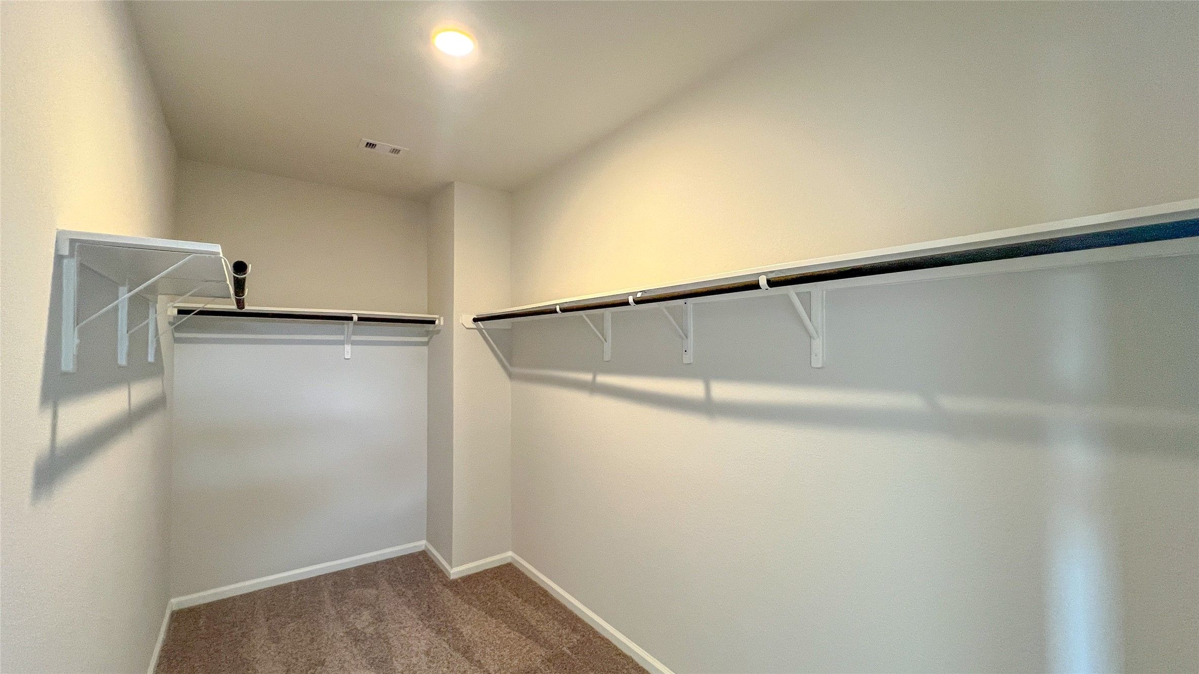 The Brambling- Primary Suite Closet. Sample floor plan image for illustration; upgrades, options, a