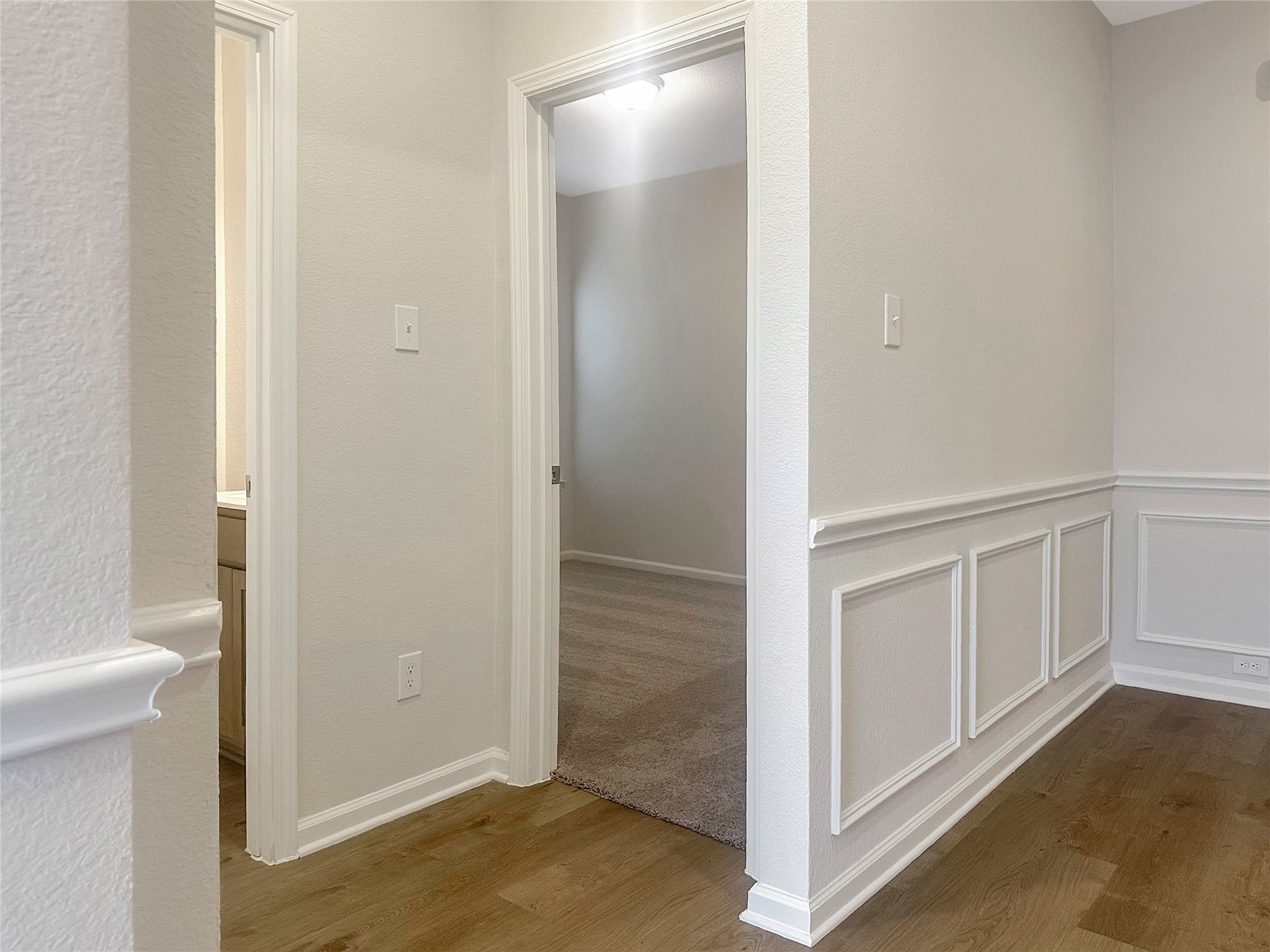 The Crawford- Foyer into Hall. Home is under construction, photos used for illustration only; actua