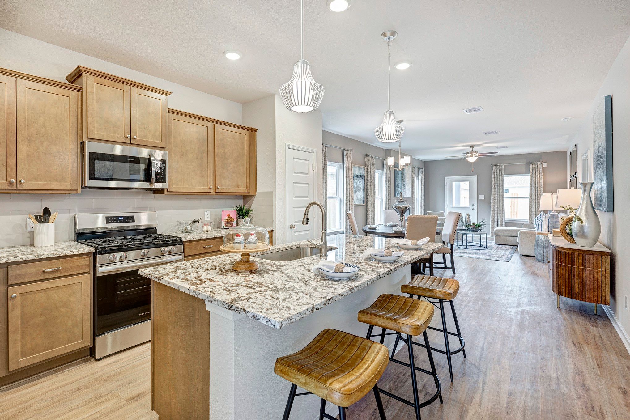 Piedmont- Kitchen. Sample image for illustration; upgrades, options, and colors may vary.