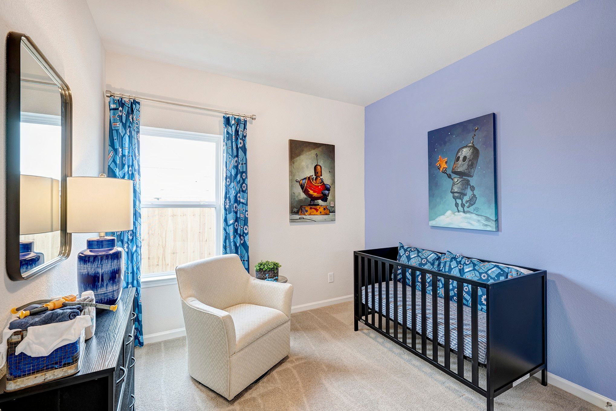 Piedmont- Secondary Bedroom. Sample image for illustration; upgrades, options, and colors may??