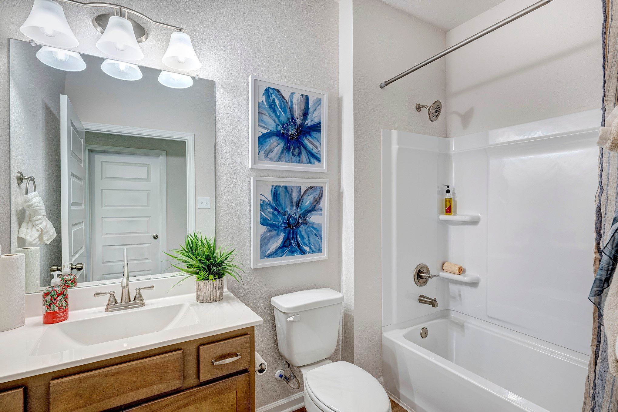 Piedmont- Hall Bath. Sample image for illustration; upgrades, options, and colors may vary.