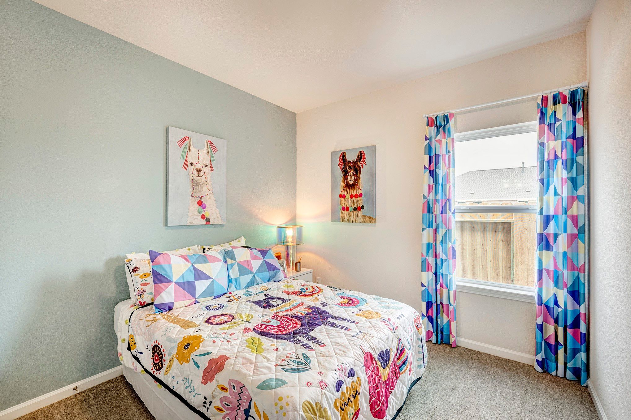 Piedmont- Secondary Bedroom. Sample image for illustration; upgrades, options, and colors may vary.