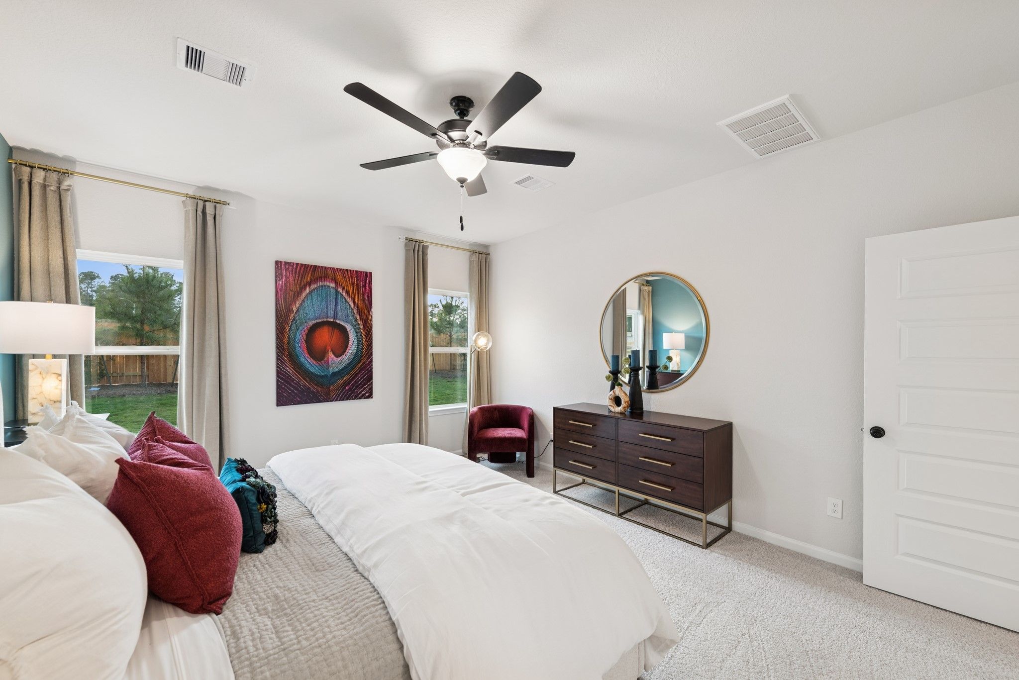 The Princeton II- Primary Suite. Staged model home shown for illustration only; actual features, co