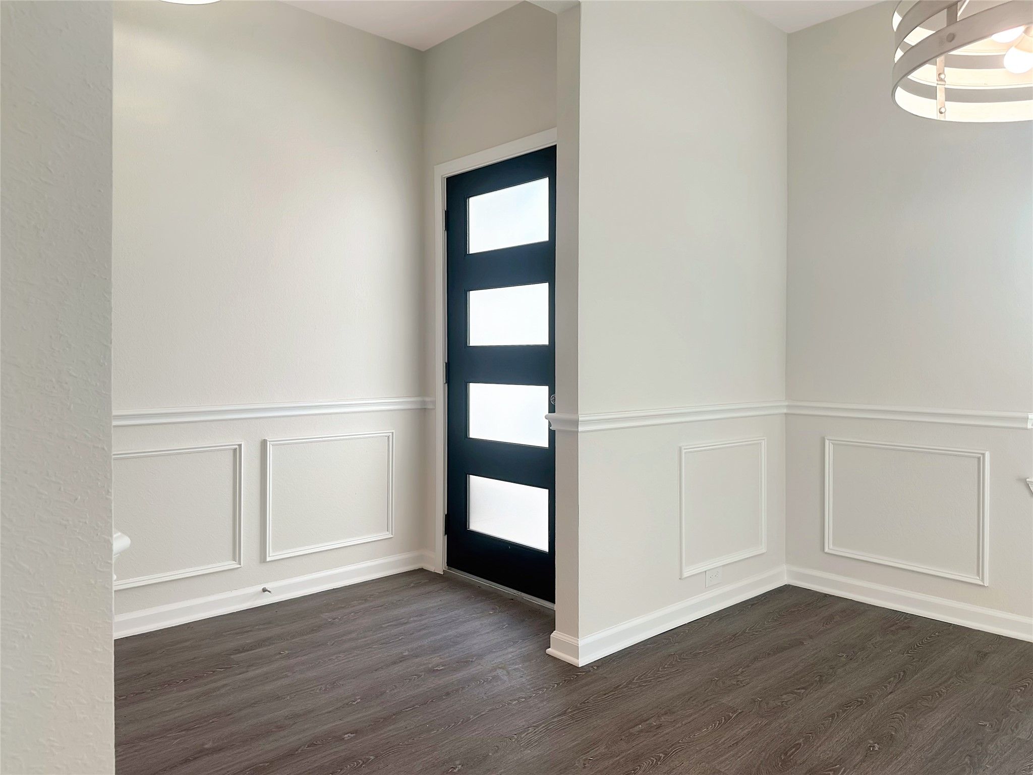 The Caldwell- Foyer and Dining Room. Home is under construction. Sample image for illustration; upg