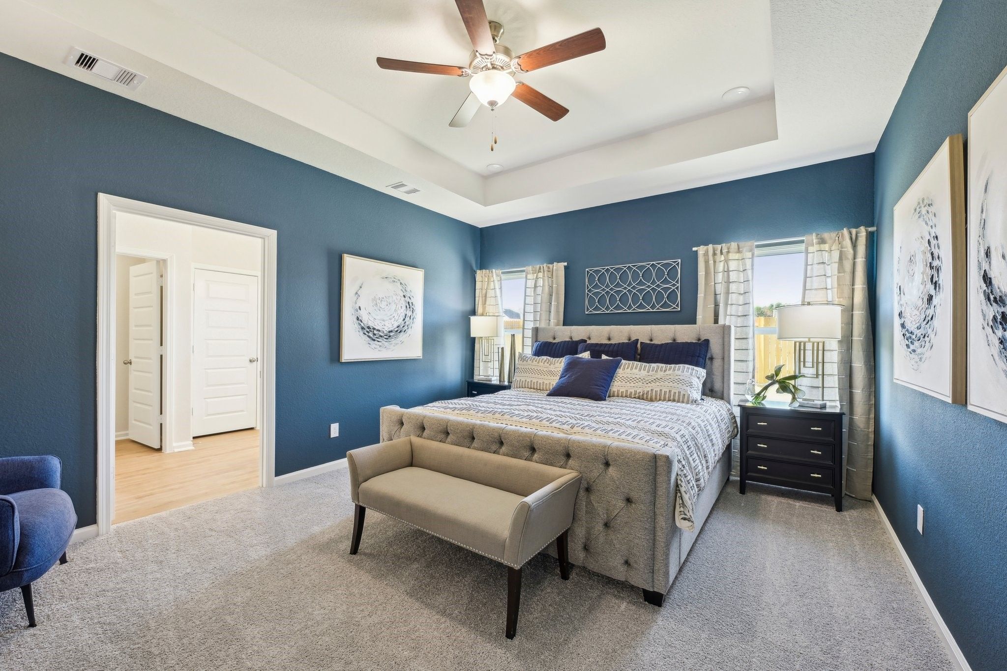 Primary Suite. Sample image for illustration; upgrades, options, and colors may vary.