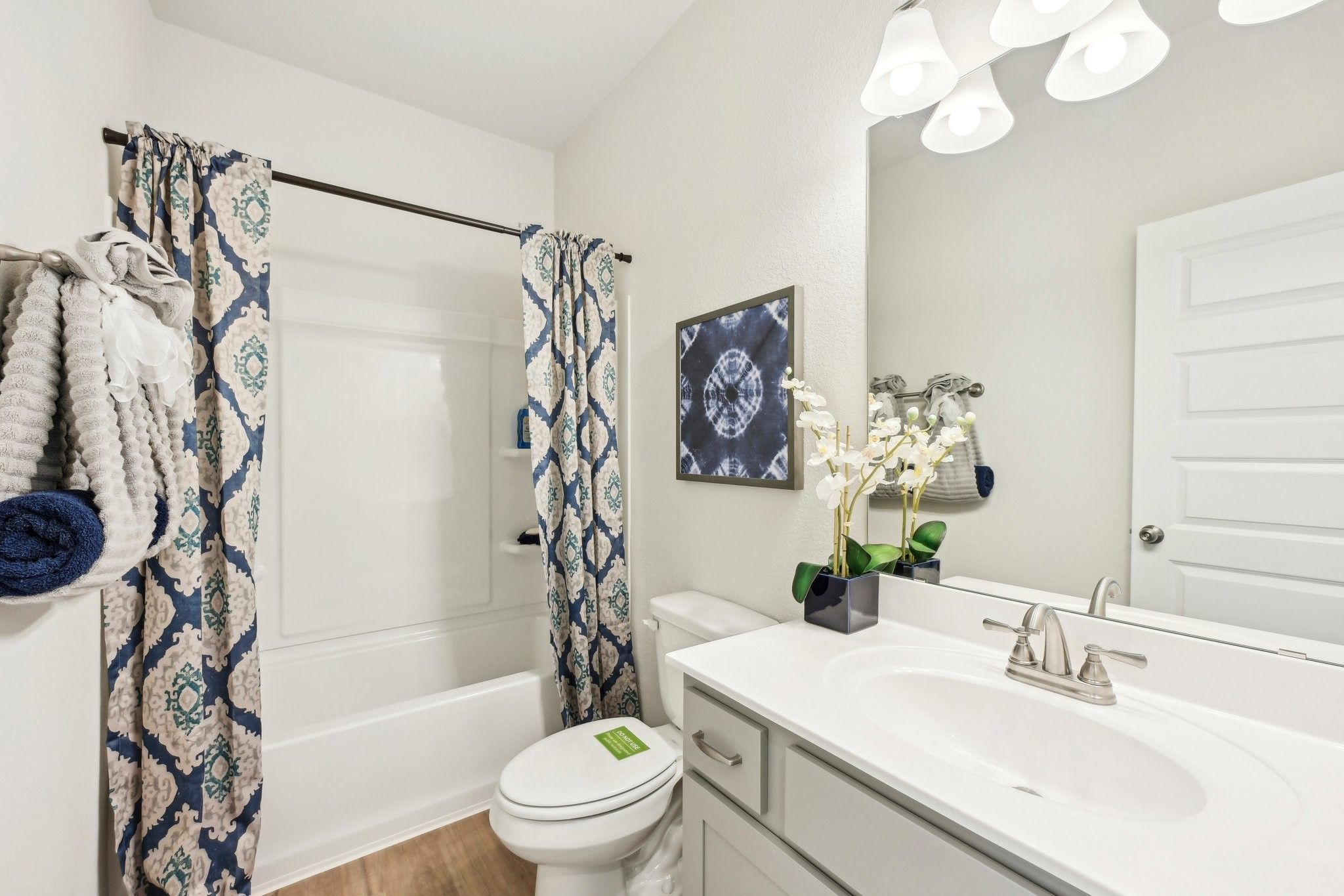 Hall Bath. Sample image for illustration; upgrades, options, and colors may vary.