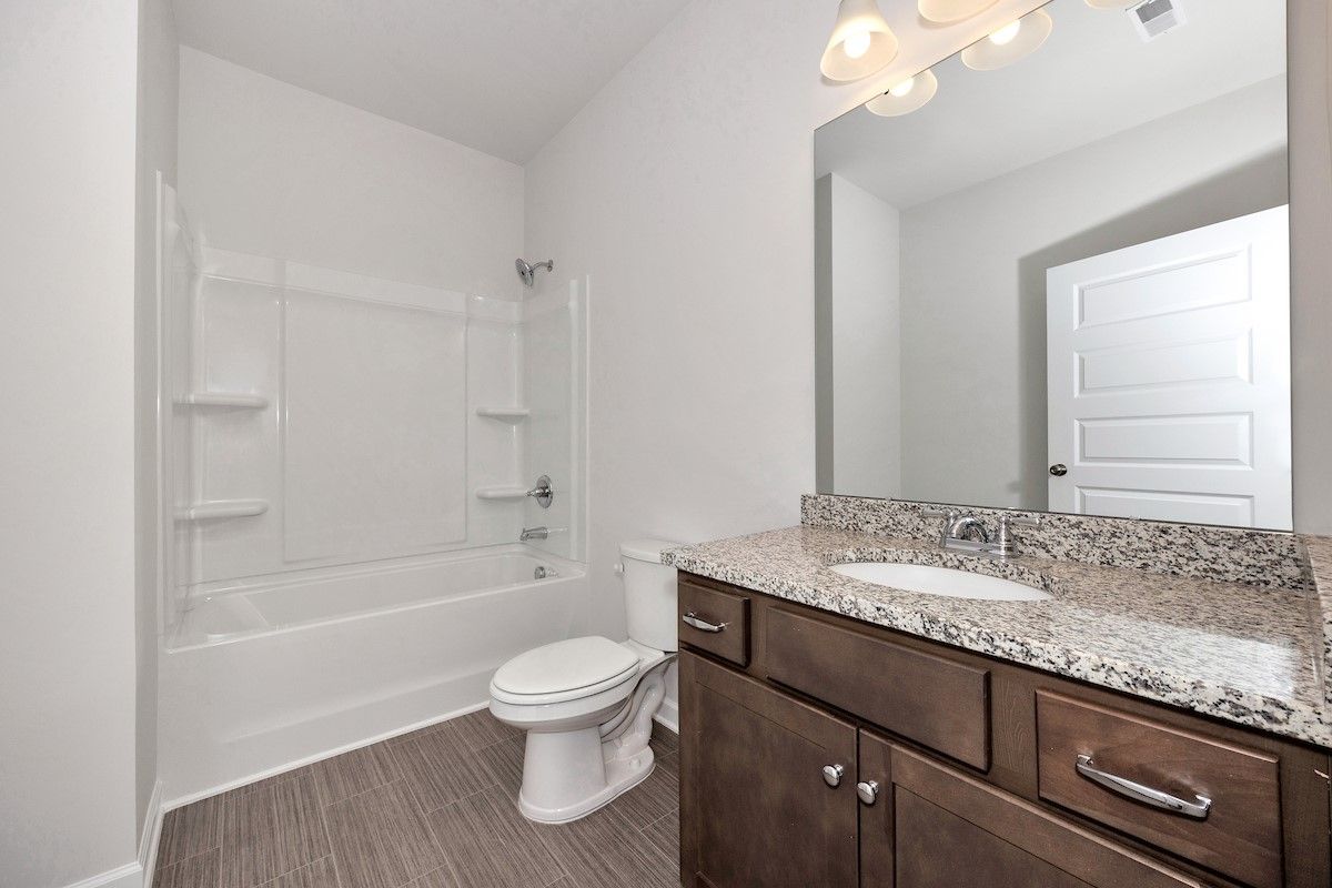 The Avery- Hall Bath 3. Sample image for illustration; upgrades, options, and colors may vary.