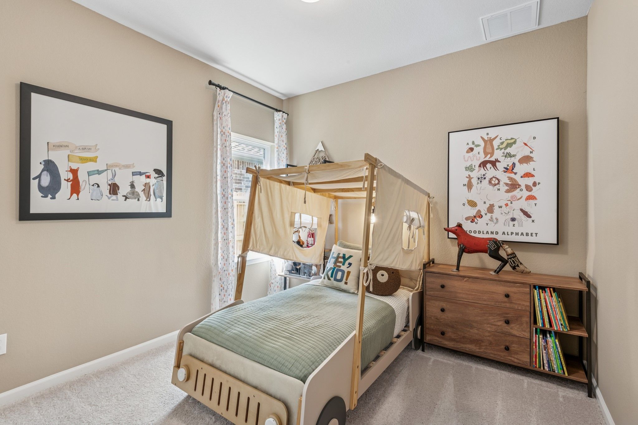 Secondary Bedroom. Staged model home shown for illustration only; actual features, colors, and upgr