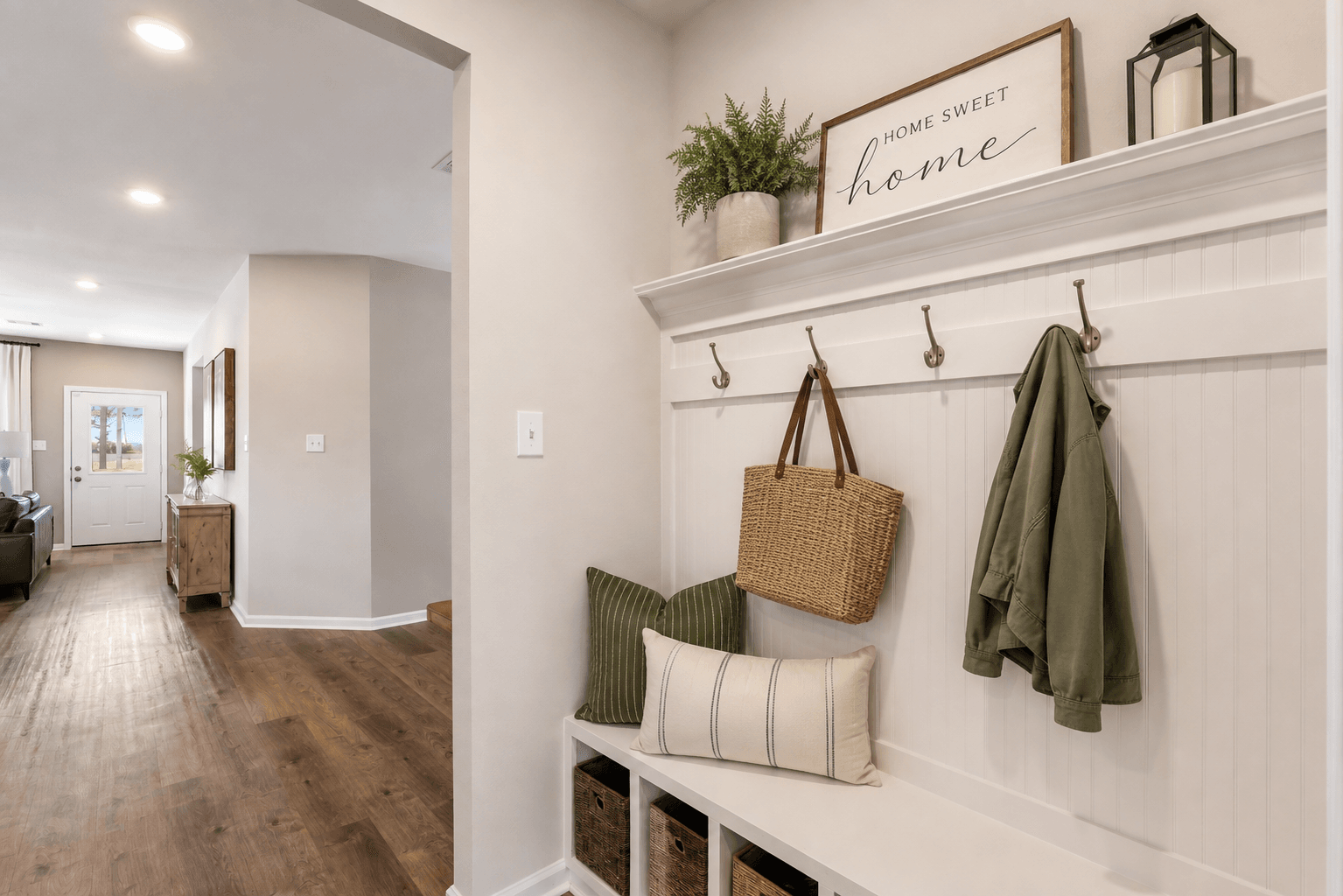 The Sparrow II- Mudroom with Built-in Bench Seat