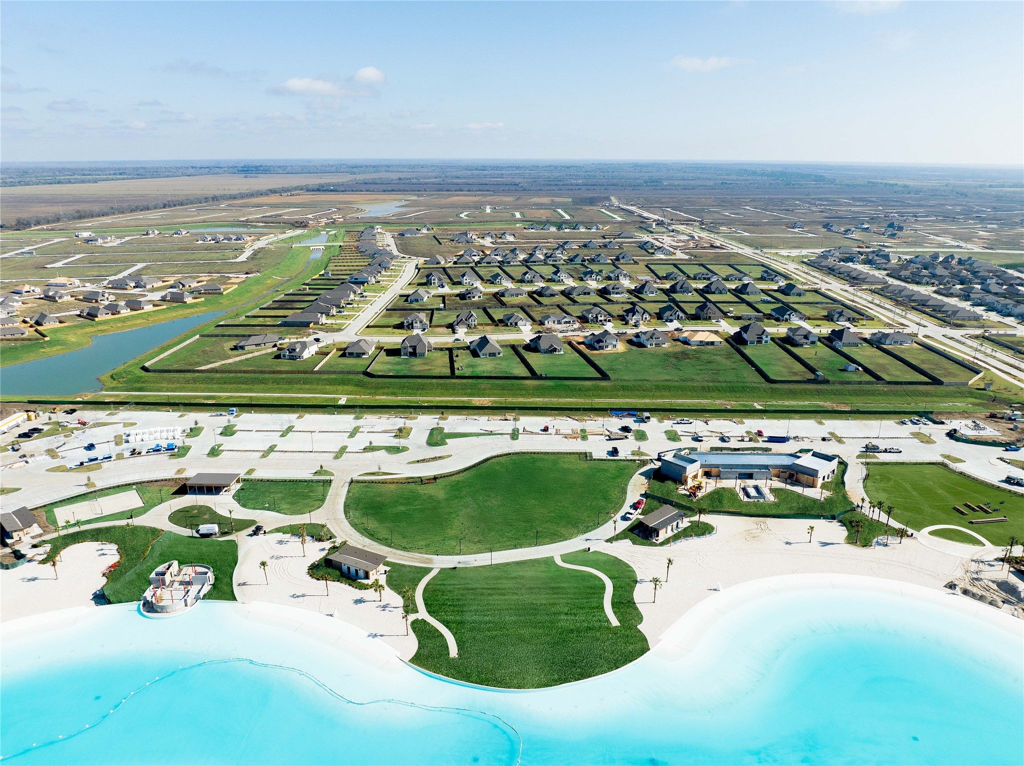 Aerial View of Community and Angel Lagoon