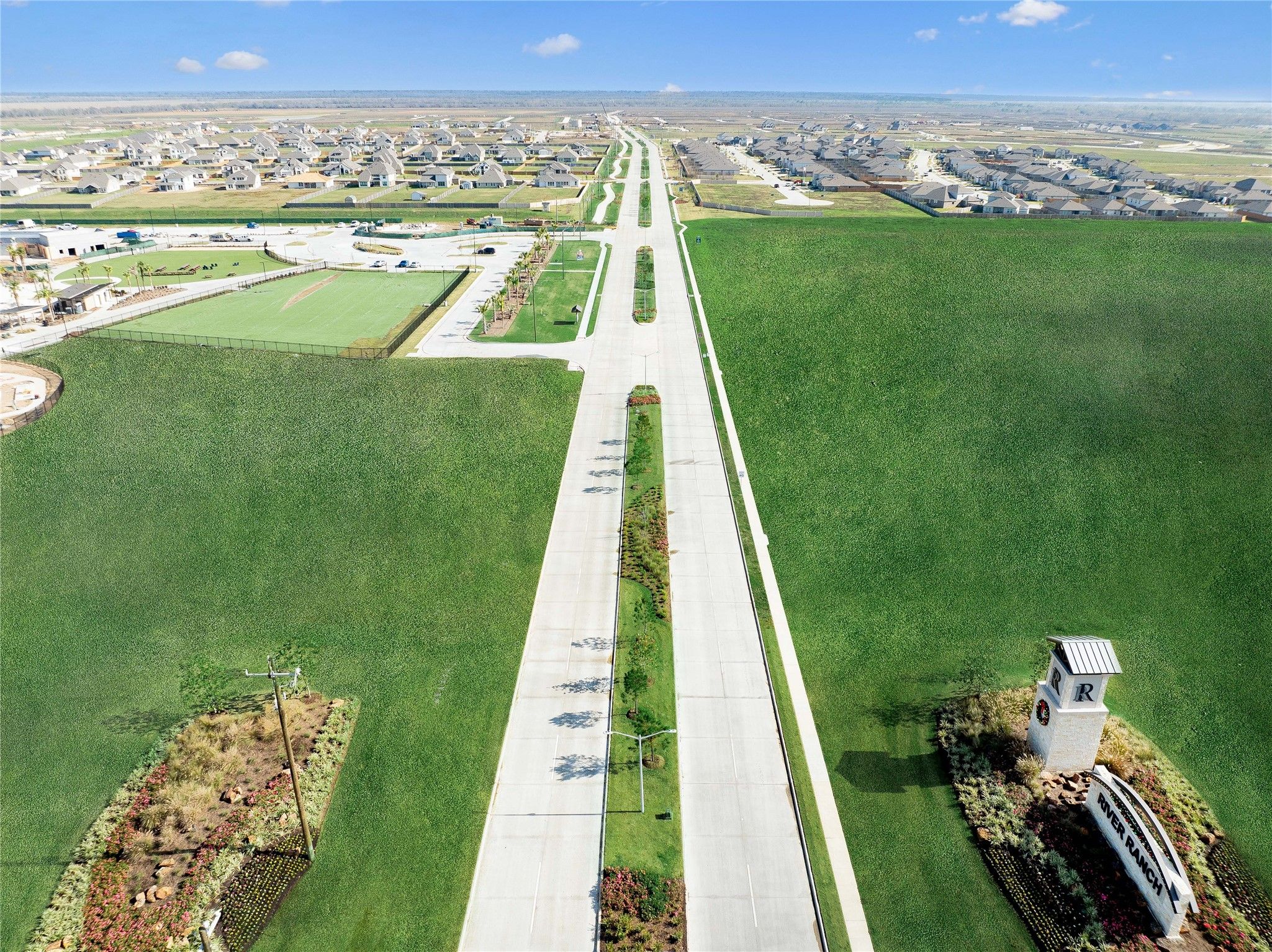 Aerial View of Community and Entrance