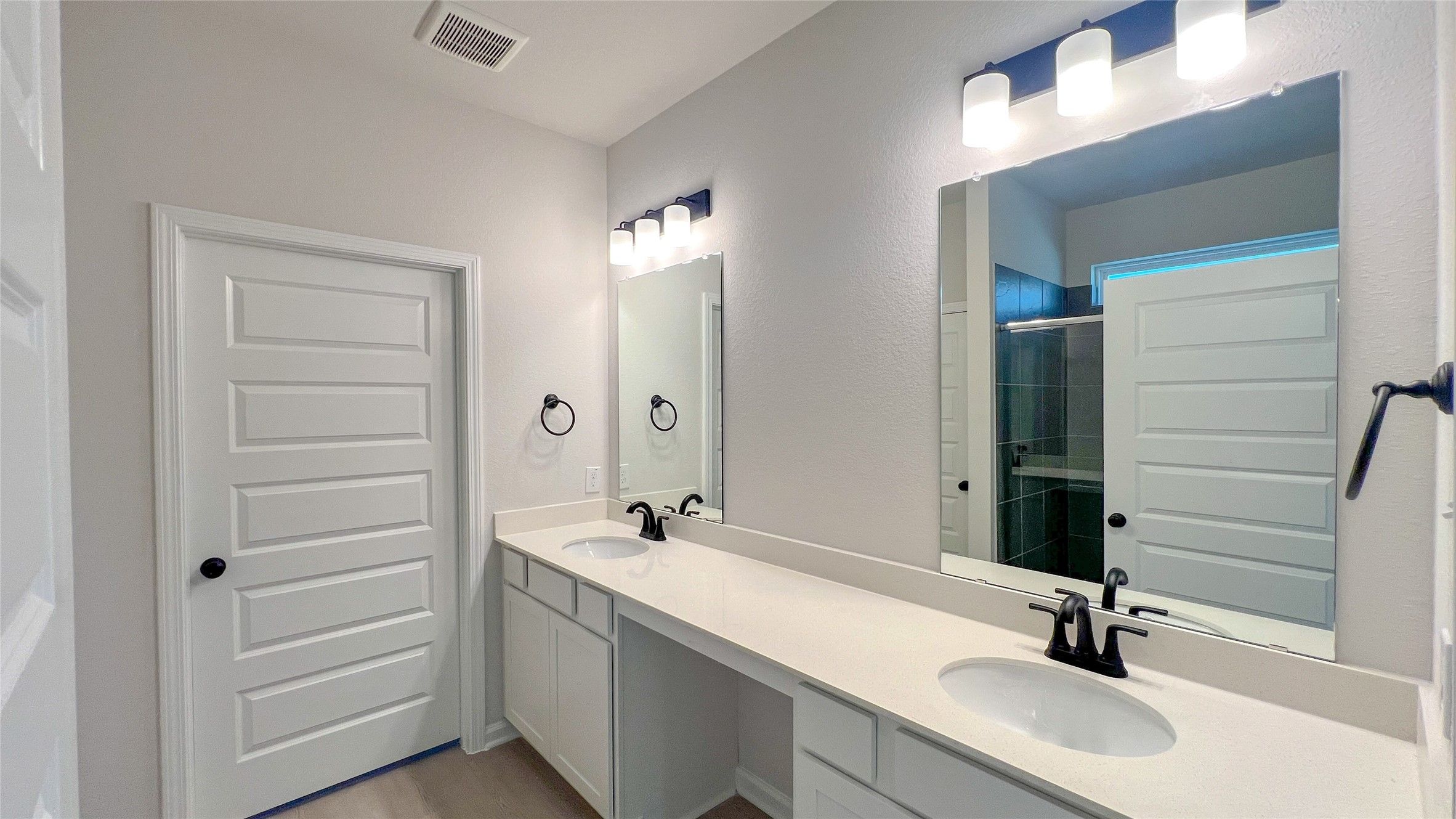 The Crawford- Primary Bathroom with Dual Vanities