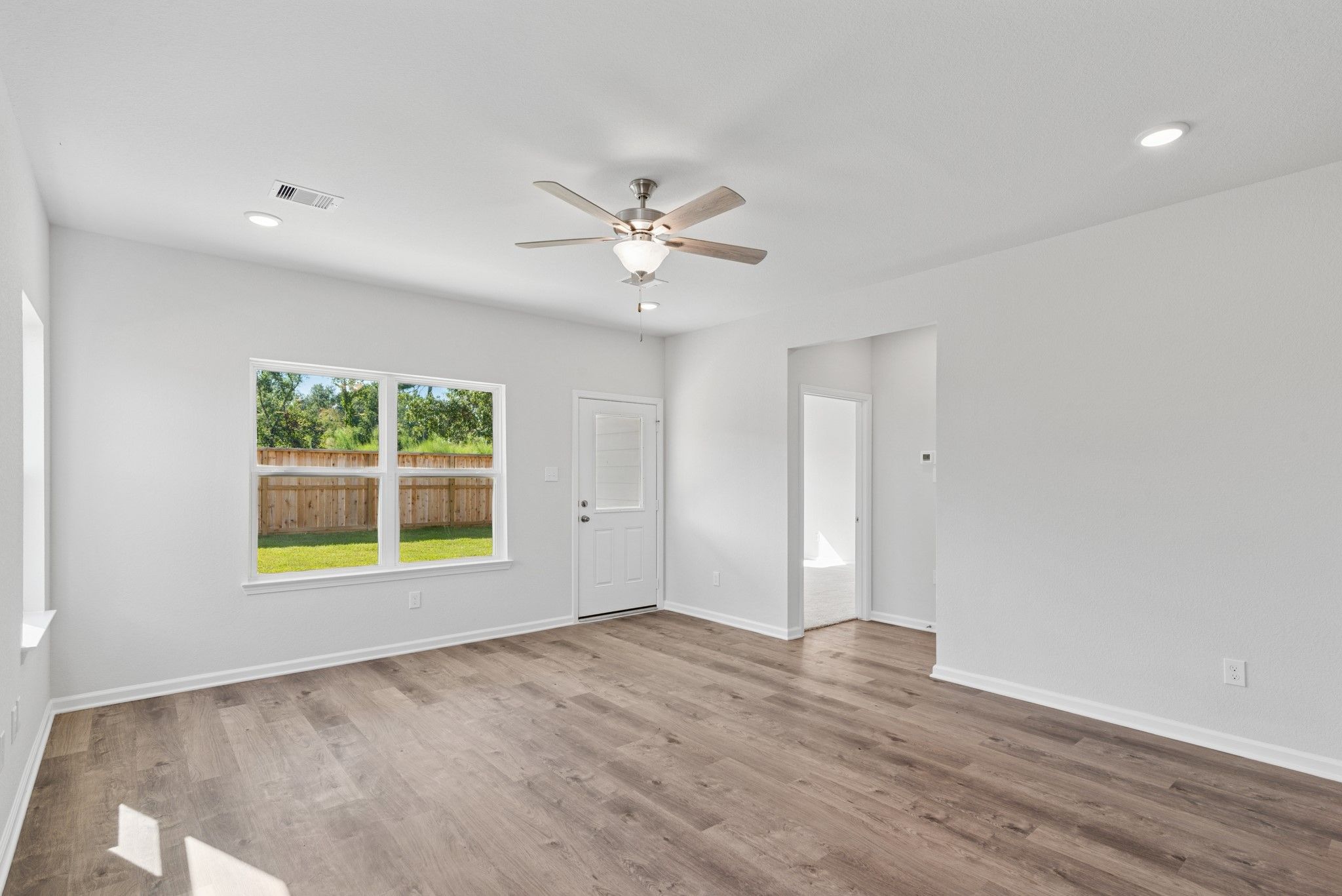 The Sparrow II- Family Room. Sample floor plan image for illustration; upgrades, options, and color