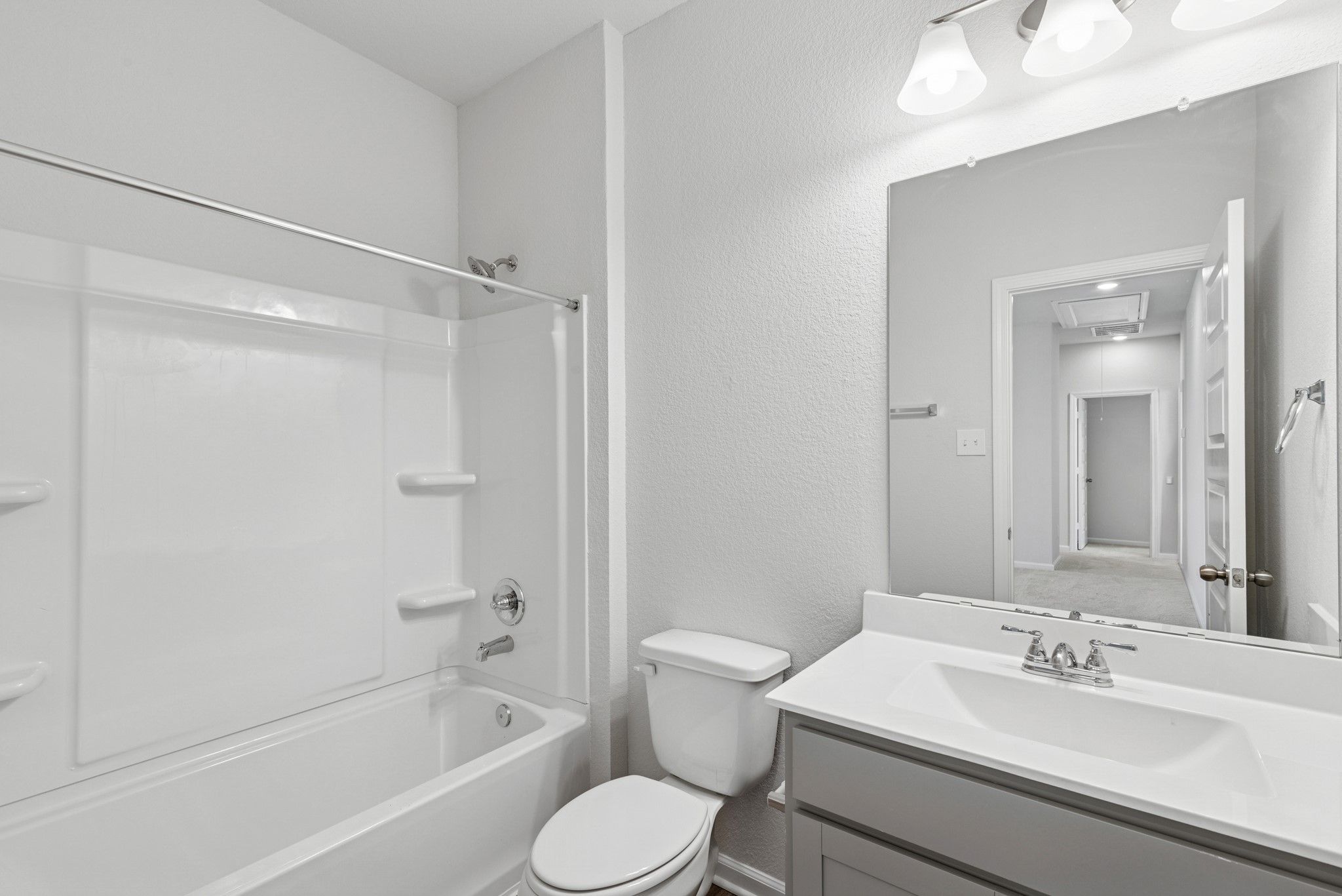 The Sparrow II- Hall Bath Upstairs. Sample floor plan image for illustration; upgrades, options, an