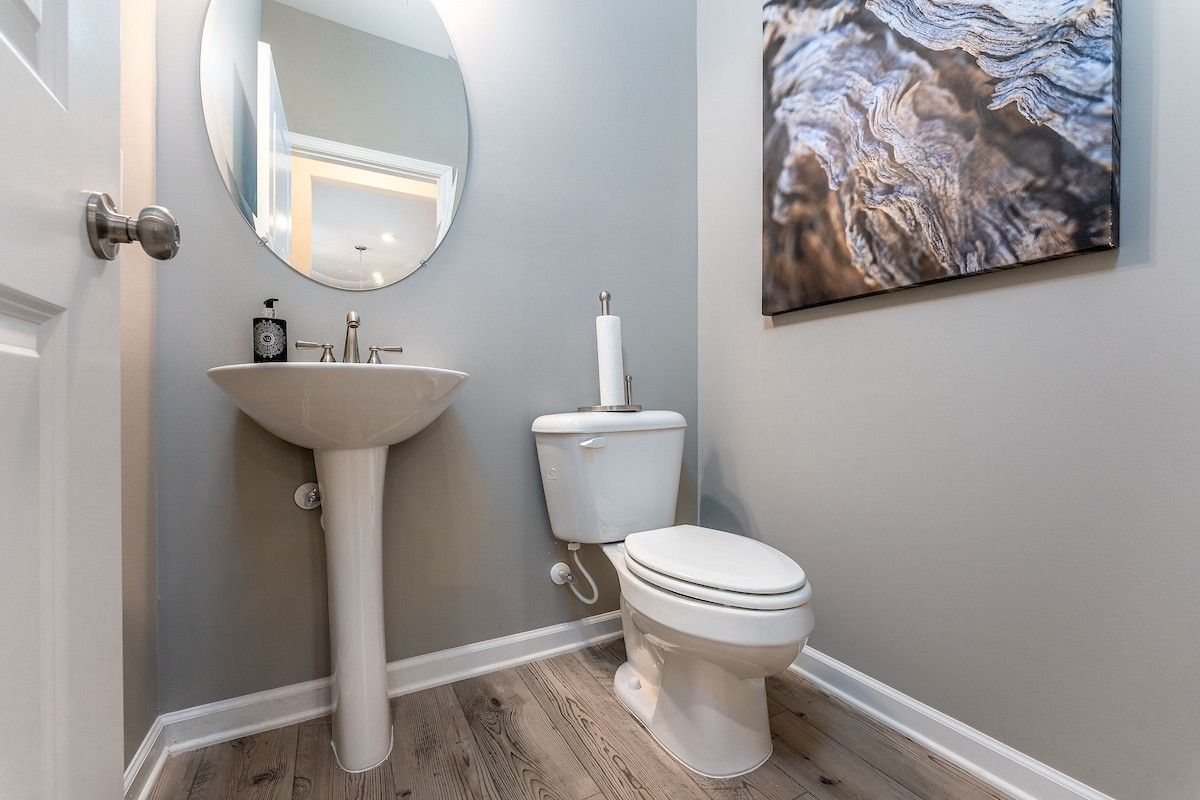 Downstairs powder room