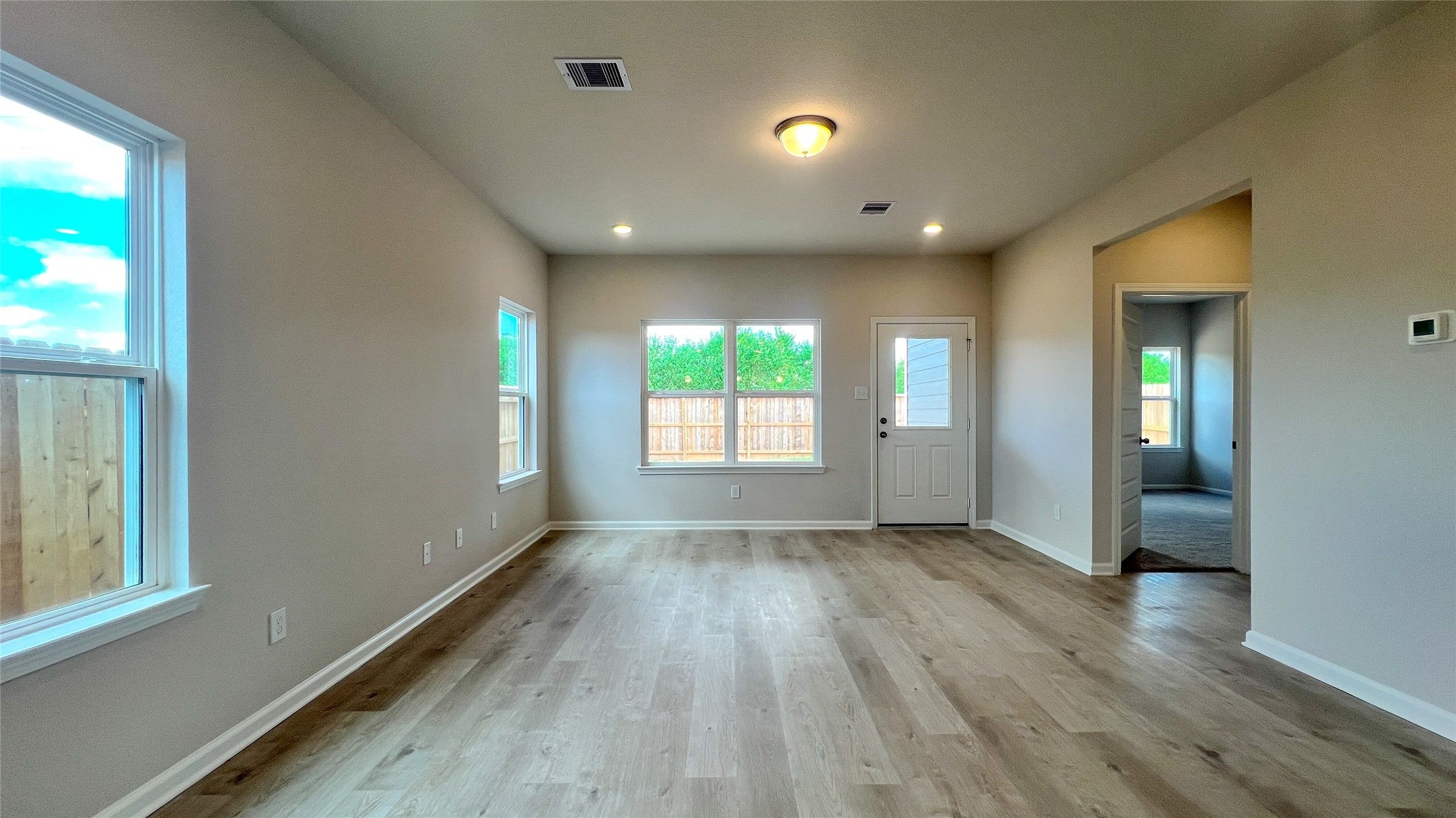 The Sparrow II- Family Room. Sample floor plan image for illustration; upgrades, options, and color