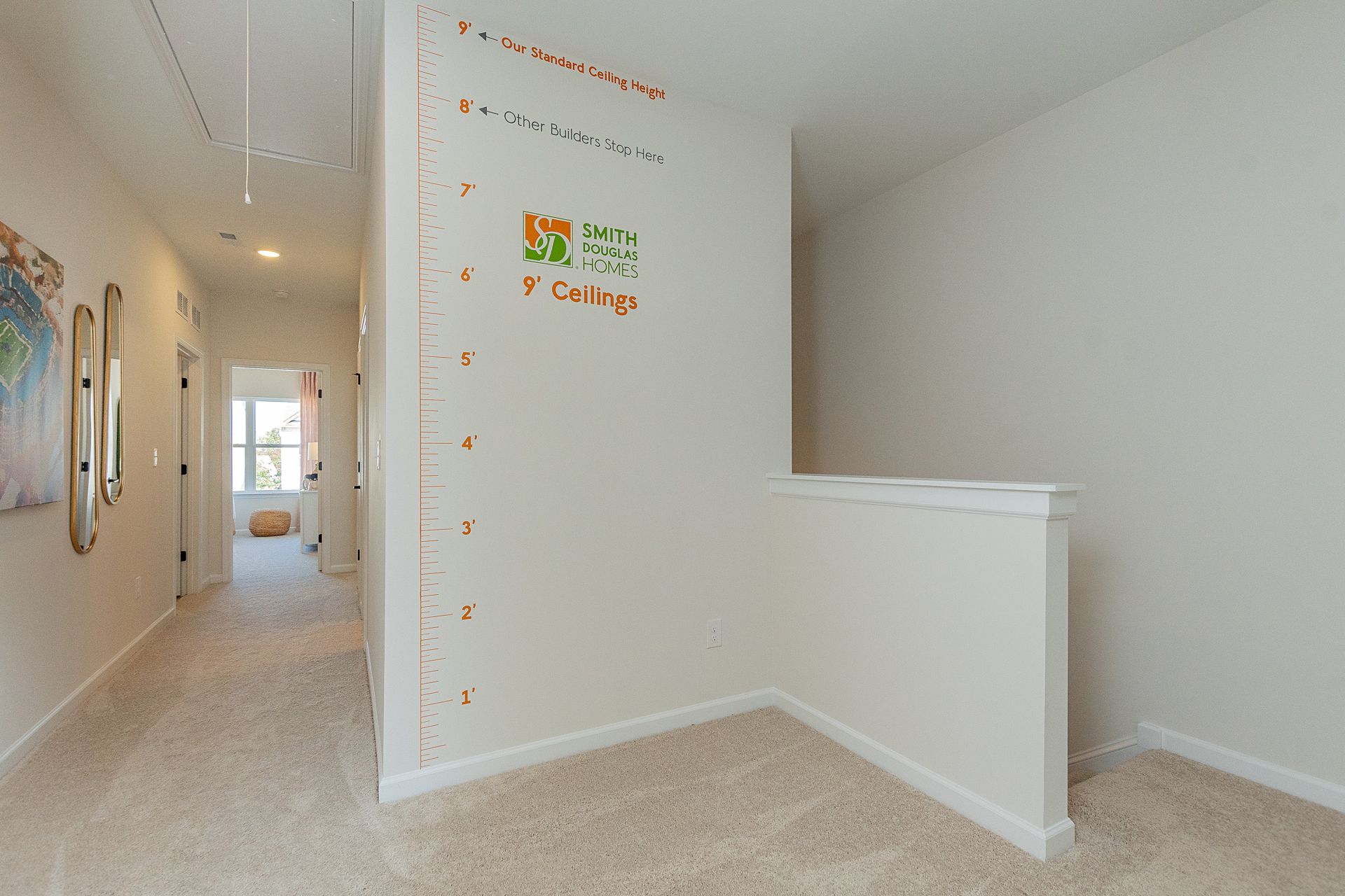 9' Ceilings Upstairs Standard
