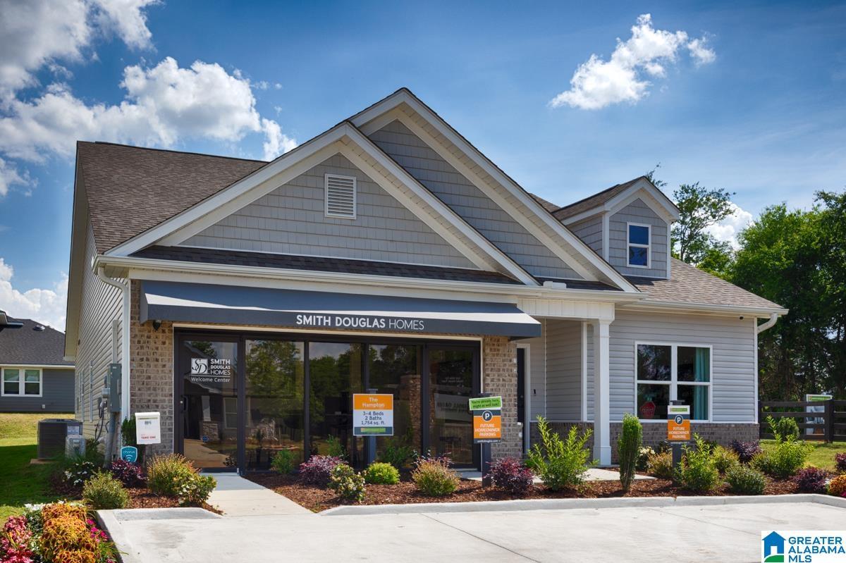 Brick and siding exterior with gabled roof lines