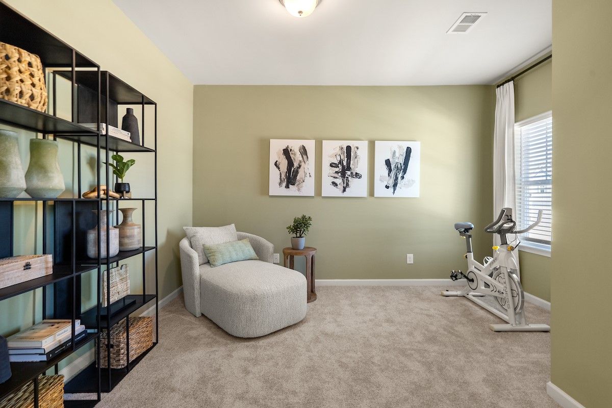 The James- Sitting Room (French Doors not pictured). Home under construction, sample image for illustration; upgrades, options, and colors may vary.