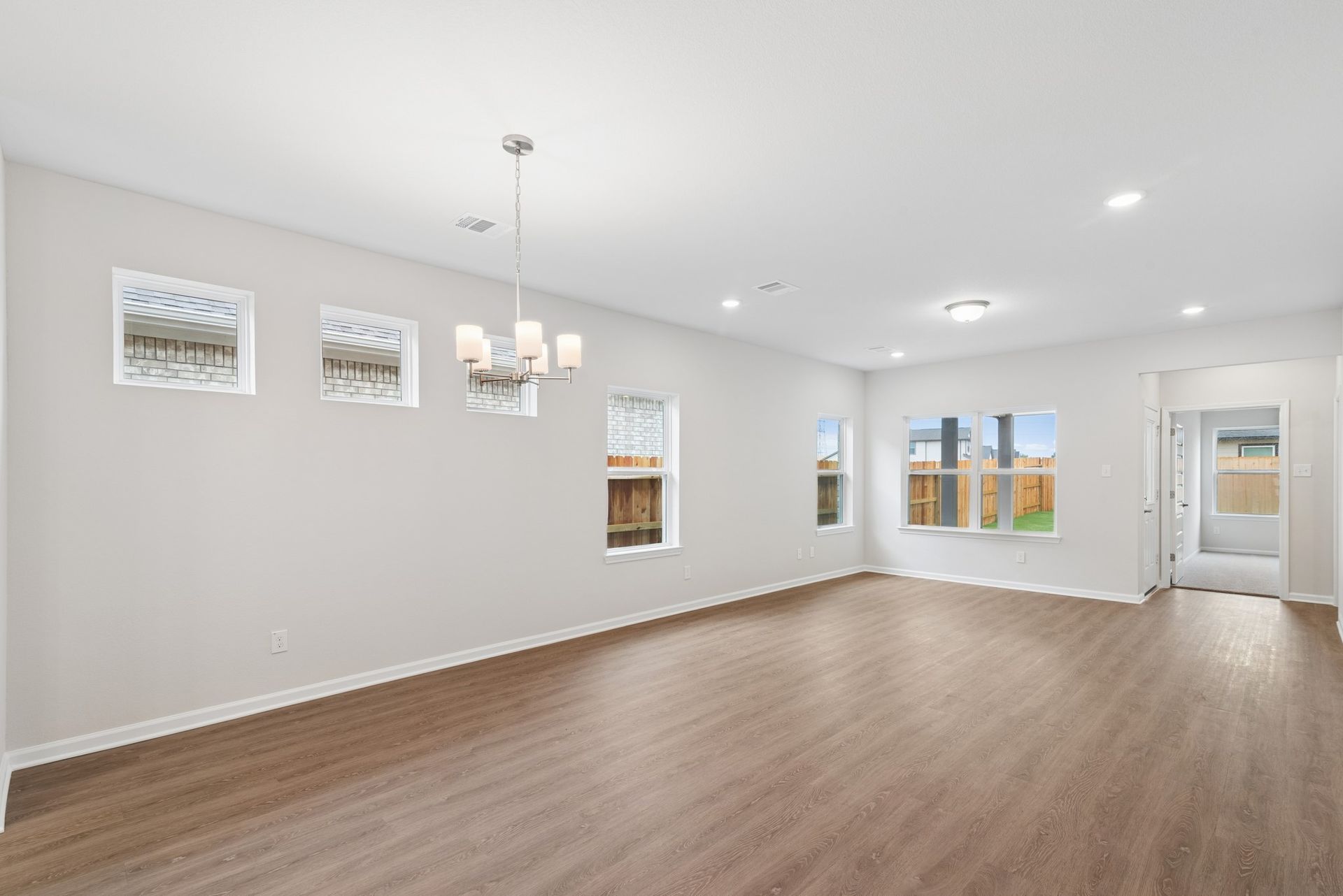 The Oakshire II- Family Room. Sample image for illustration; upgrades, options, and colors may vary.