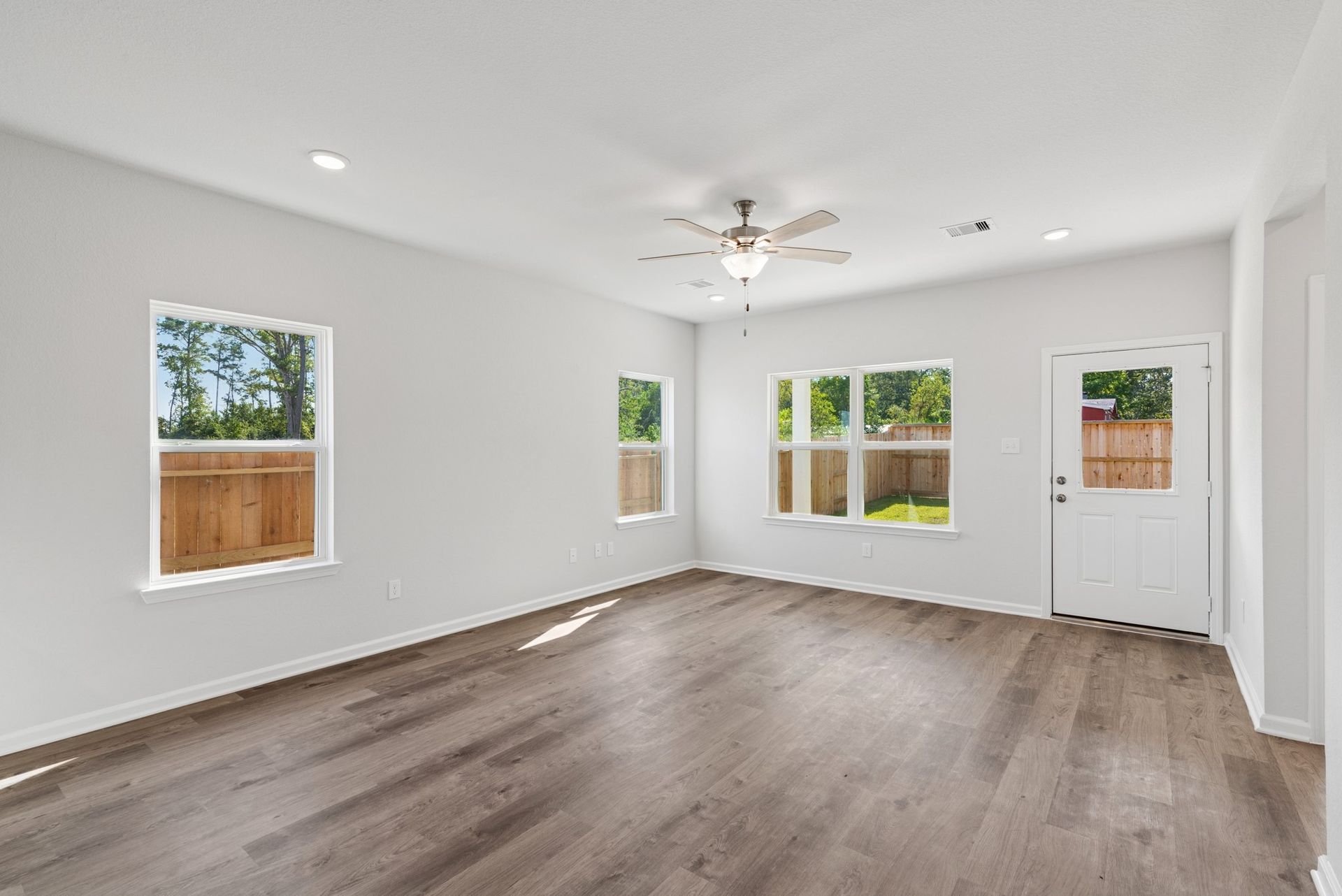 The Sparrow II- Family Room. Sample floor plan image for illustration; upgrades, options, and colors may vary.