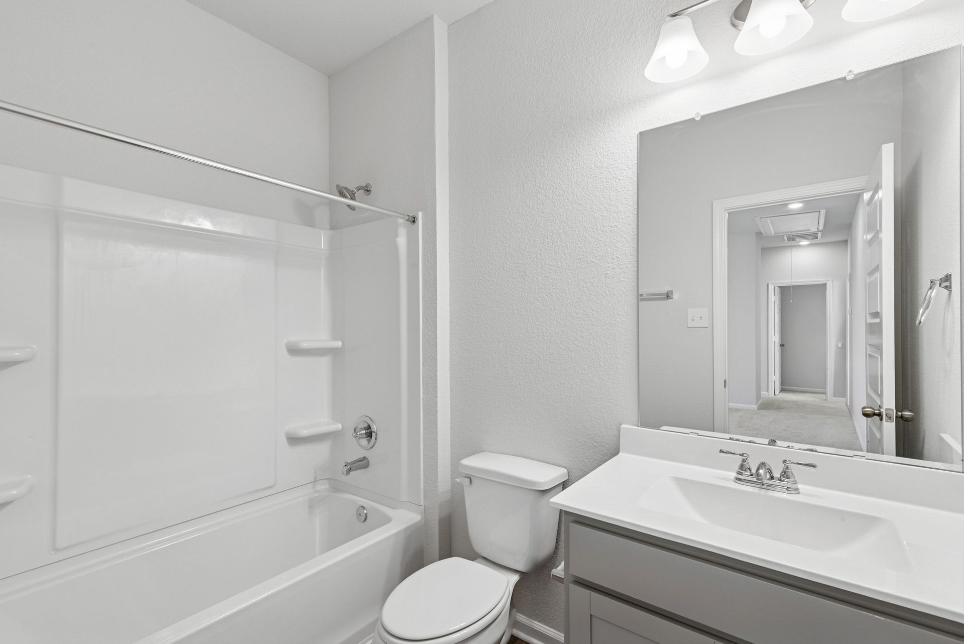 The Sparrow II- Hall Bath Upstairs. Sample floor plan image for illustration; upgrades, options, and colors may vary.