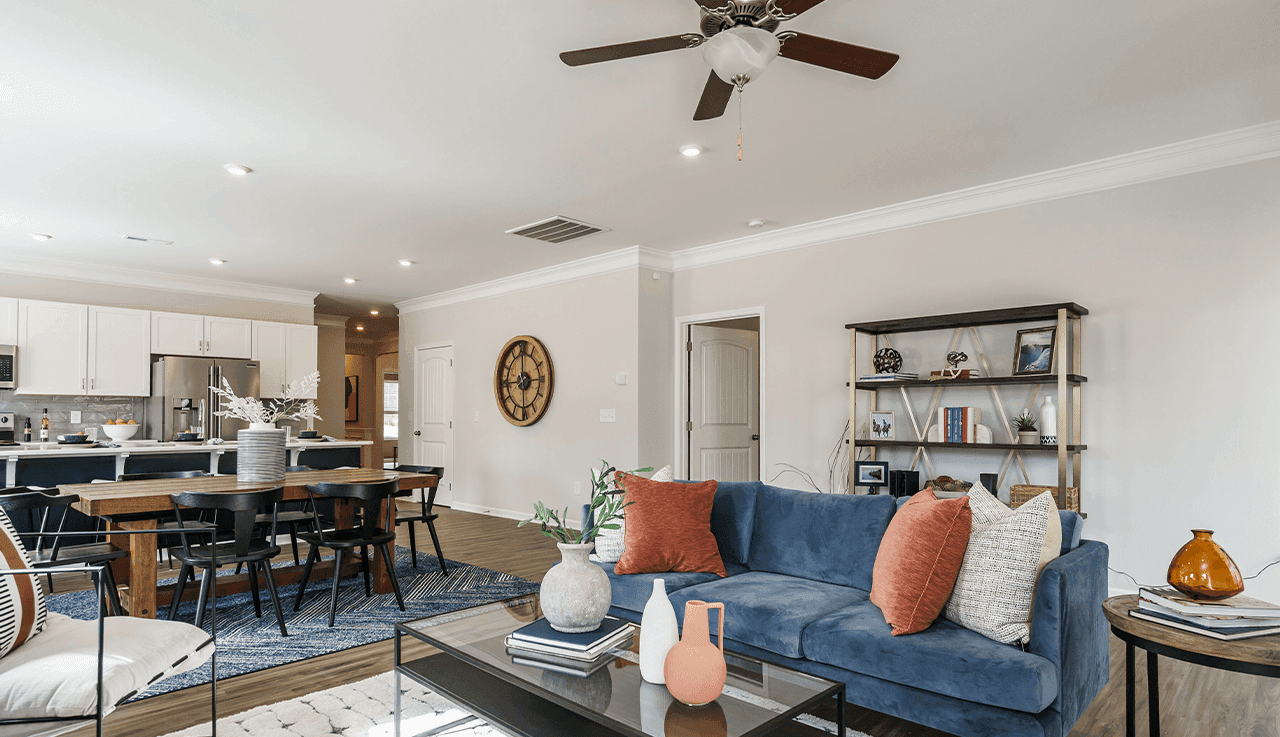 The Crawford Model Living Area