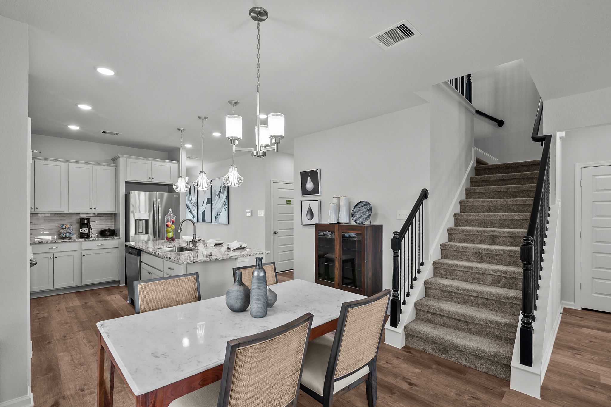 The Waring III- Dining Area into the Kitchen