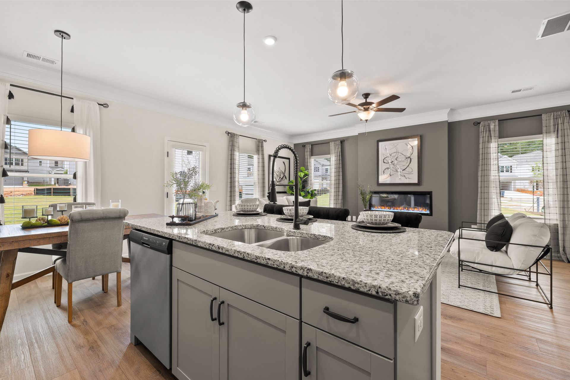 The Norwood II - Kitchen & Living Area