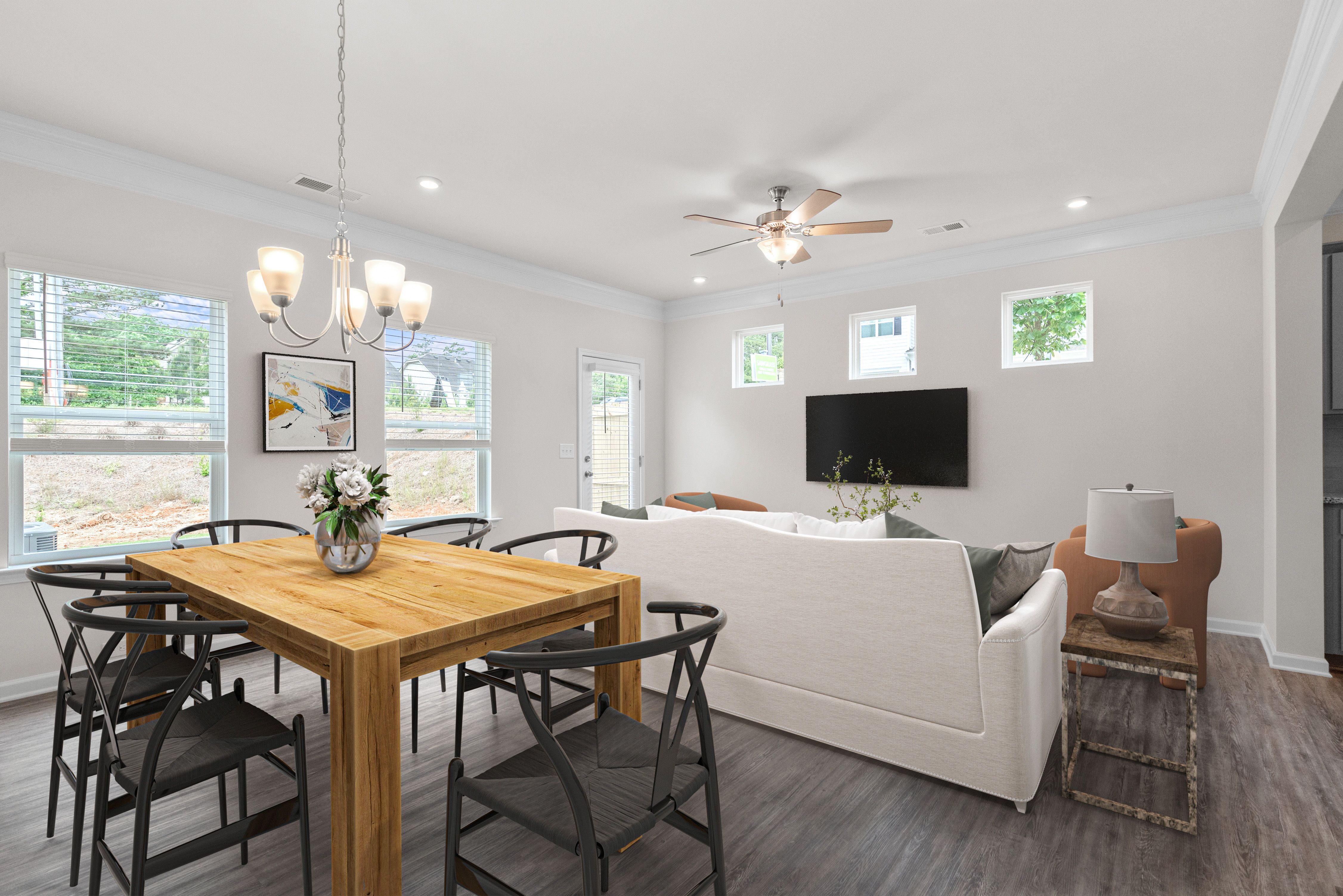 The Suwanee- Dining/Family Room Rendering