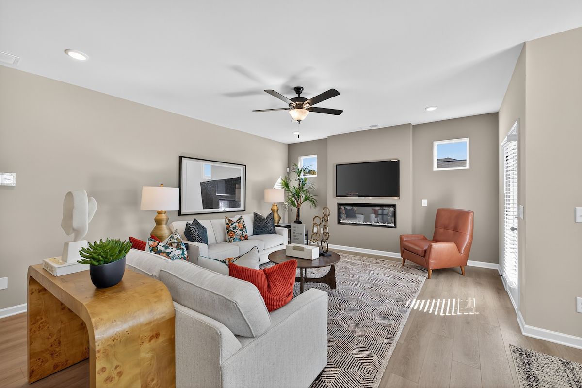 Living Area with Fireplace
