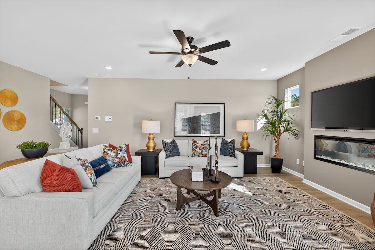 Living Area with Fireplace