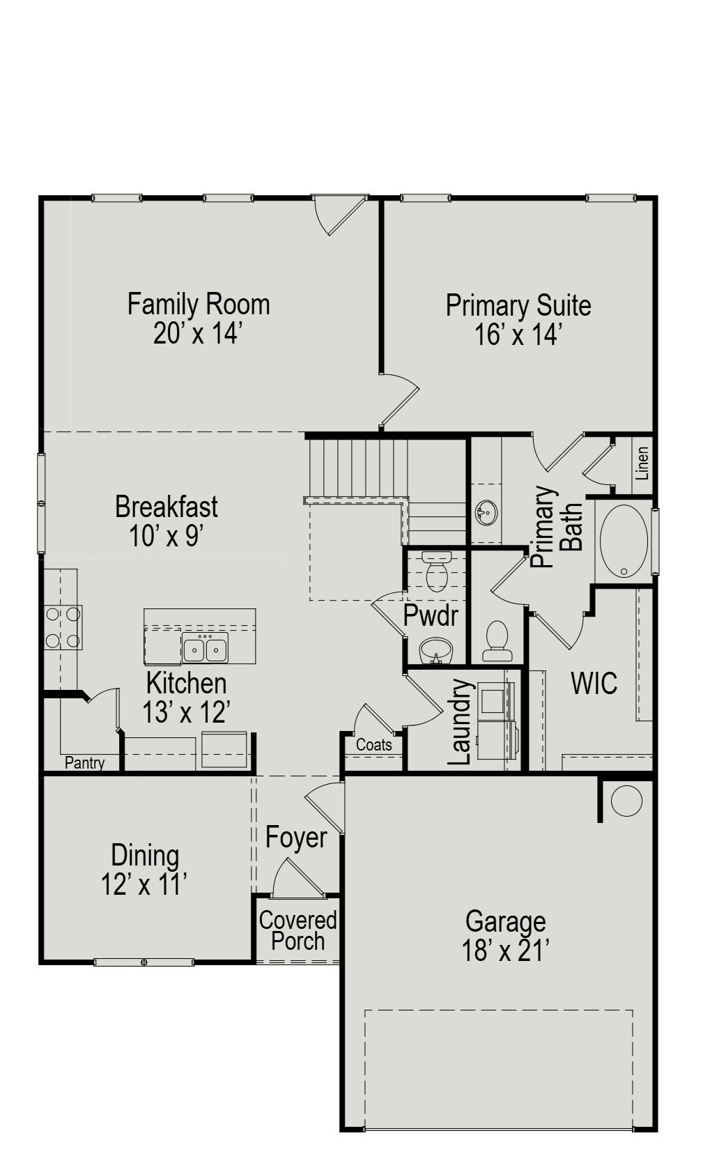 The Georgetown II First Floorplan