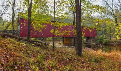 The oldest covered bridge in Bucks County