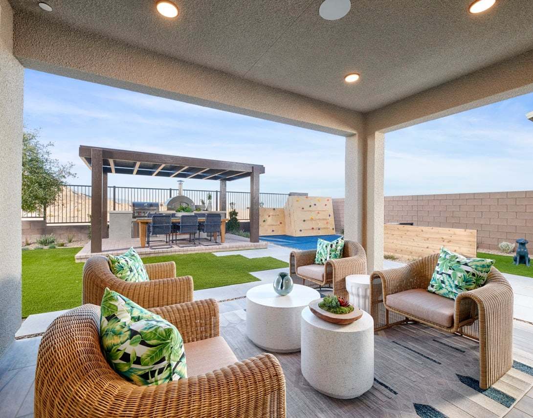 Residence 2 | Preliminary Rendering - Covered Outdoor Living