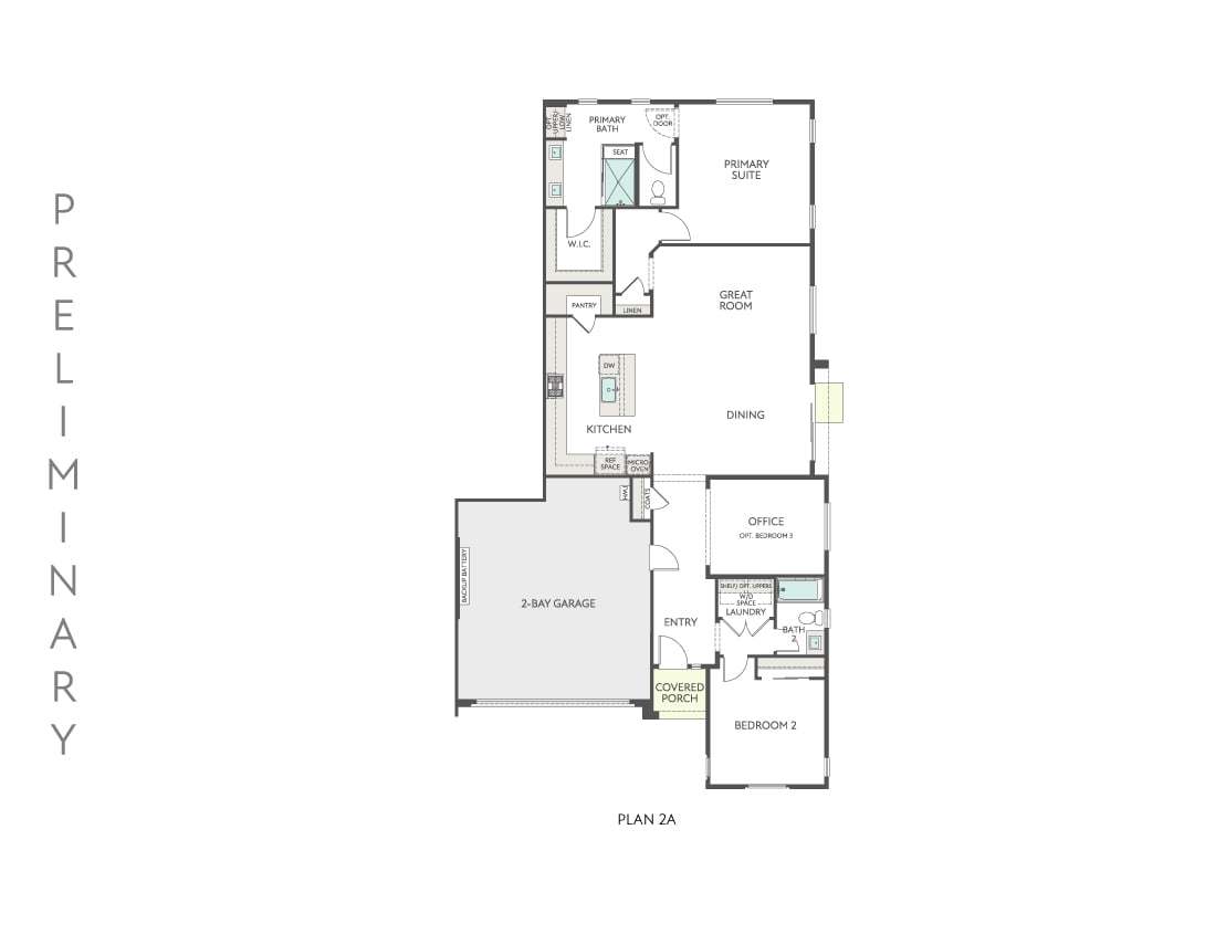 Plan 2A Preliminary Floorplan