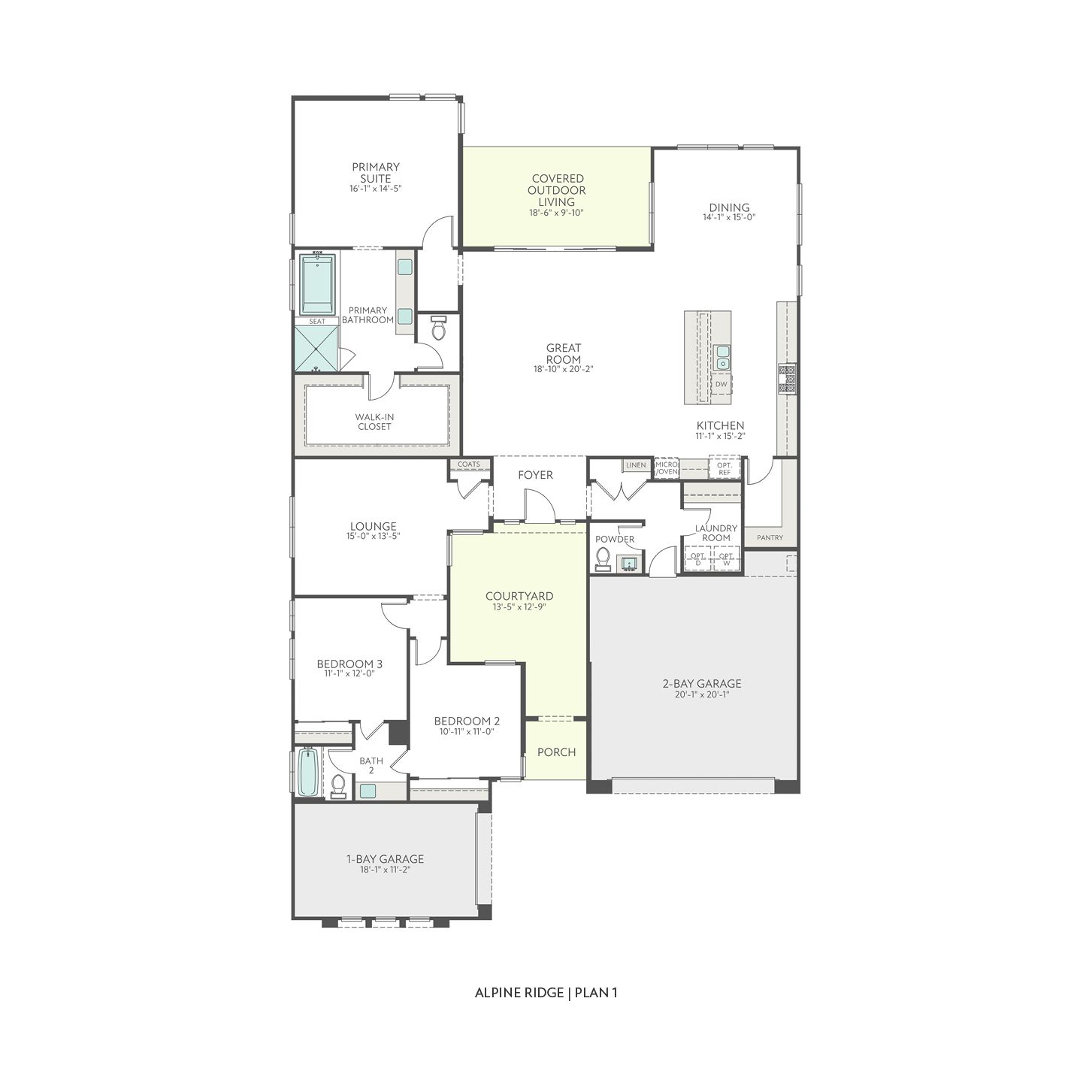 Alpine Ridge - Plan 1 Floorplan